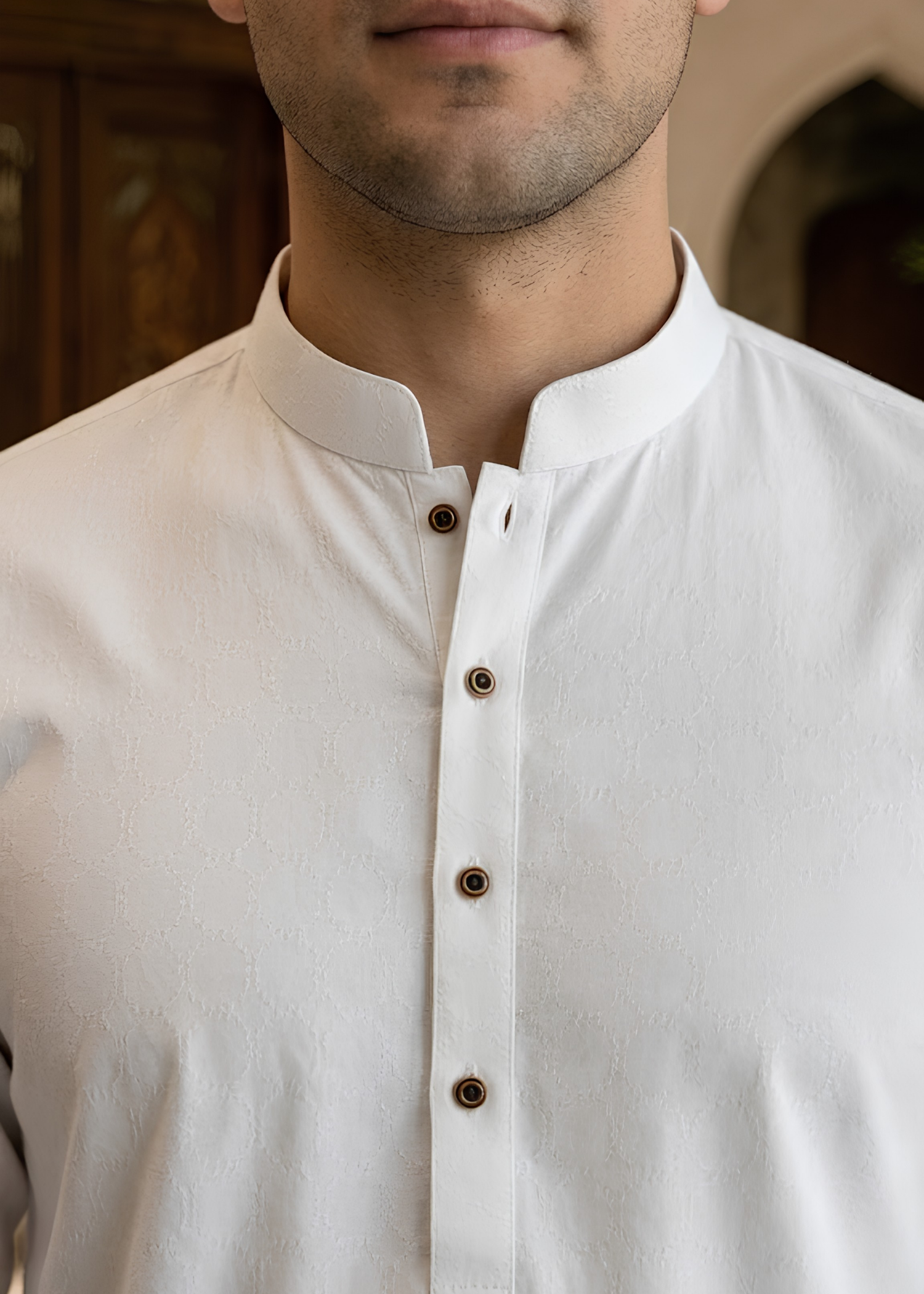 swiss lawn Kurta Set in White