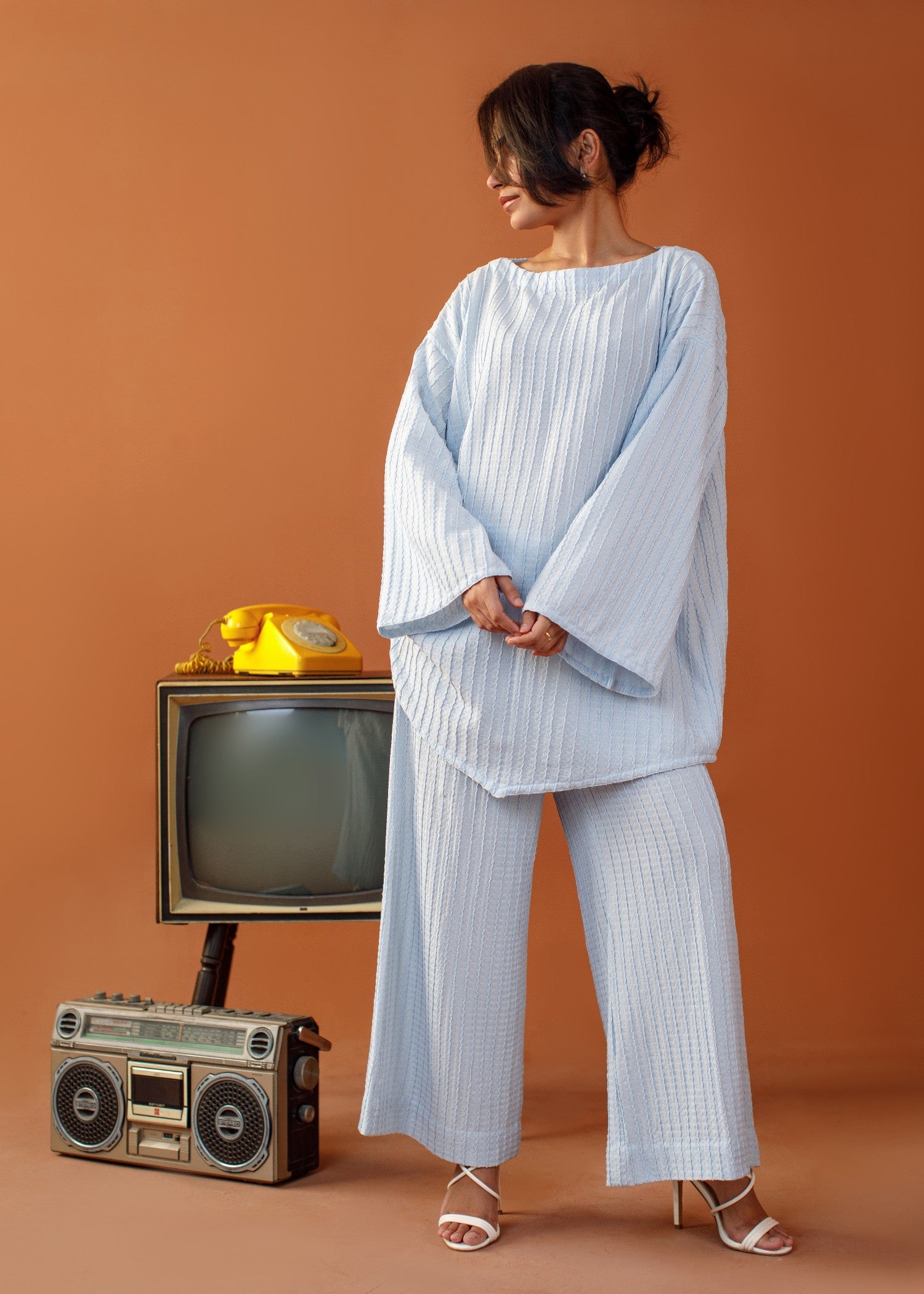 jersey knit Co Ord Sets in Powder blue