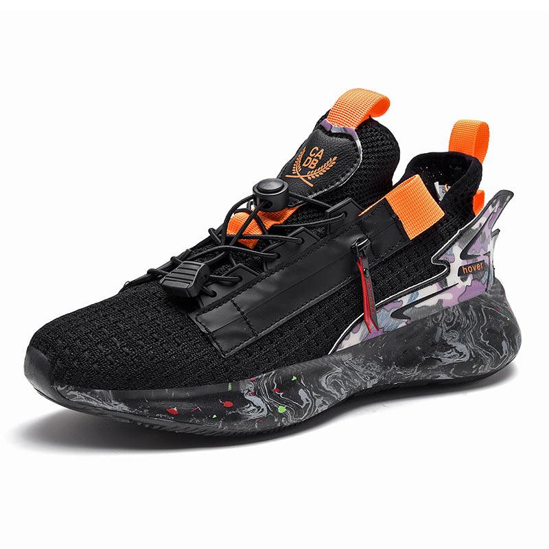 Popcorn Running Shoes Men's Casual Flying Knit Sneakers