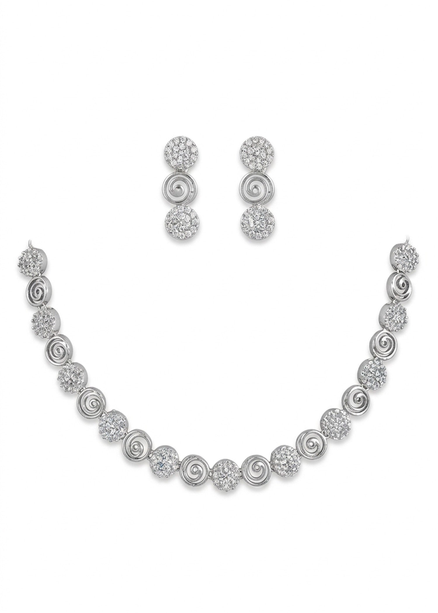 Jewelry Set in Silver Color by - Trendy Women Jewelry Set RYG4907