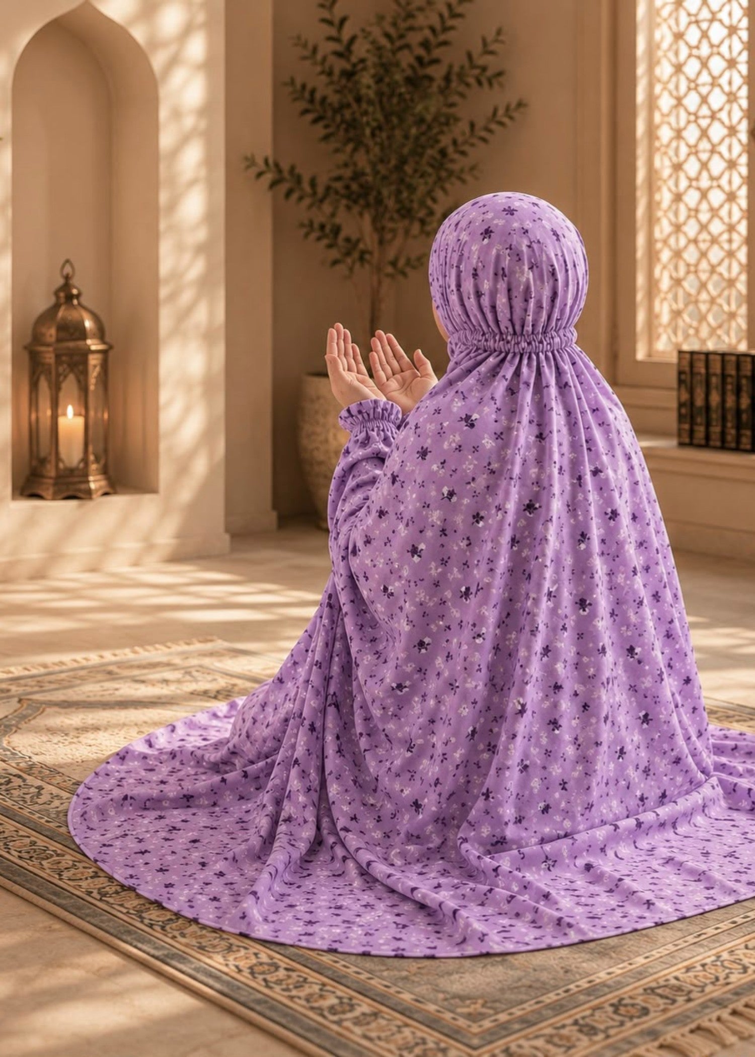 lawn Chaddar in Lavender mist