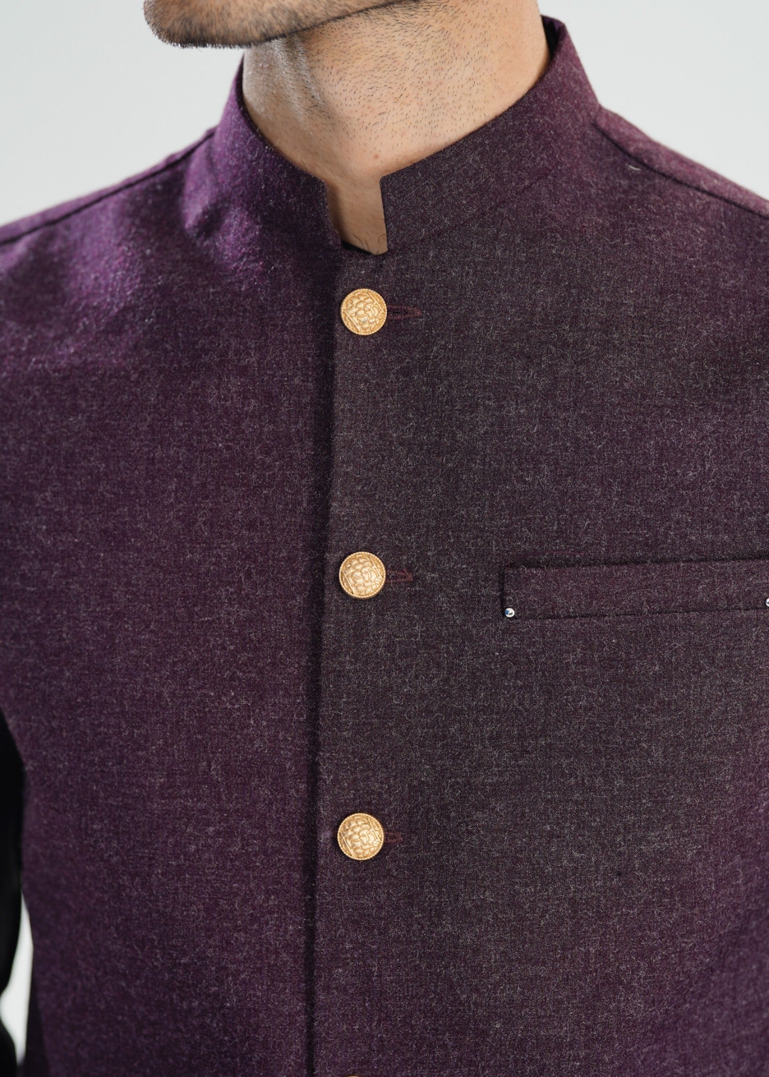 wool Waistcoat in Purple