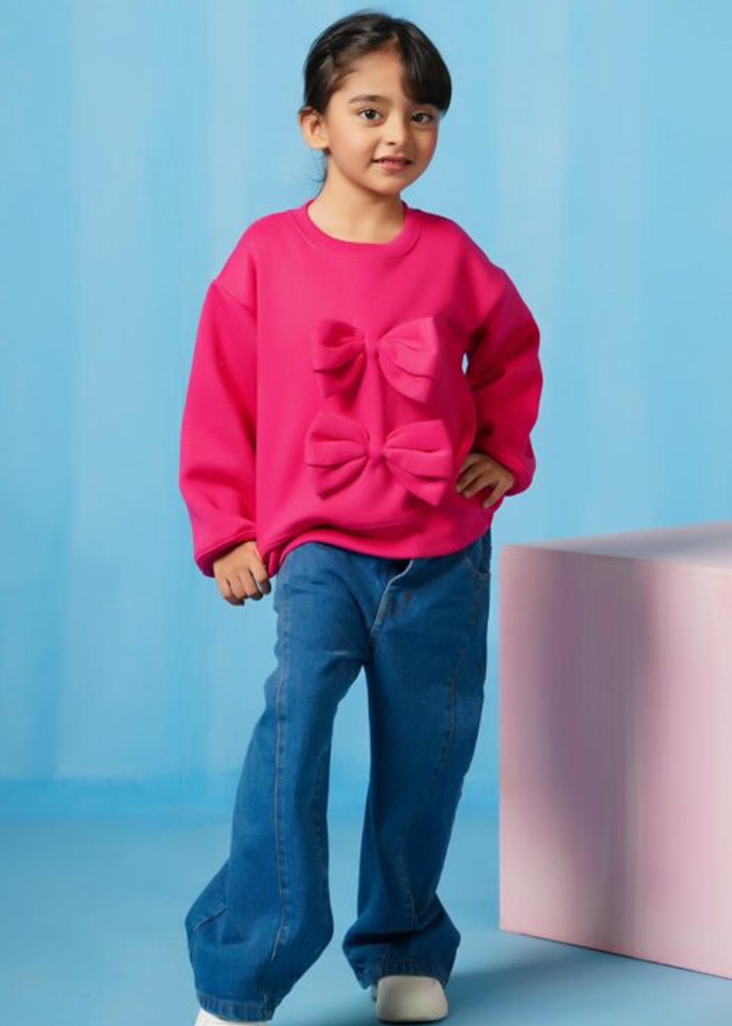 fleece Sweatshirt in Pink