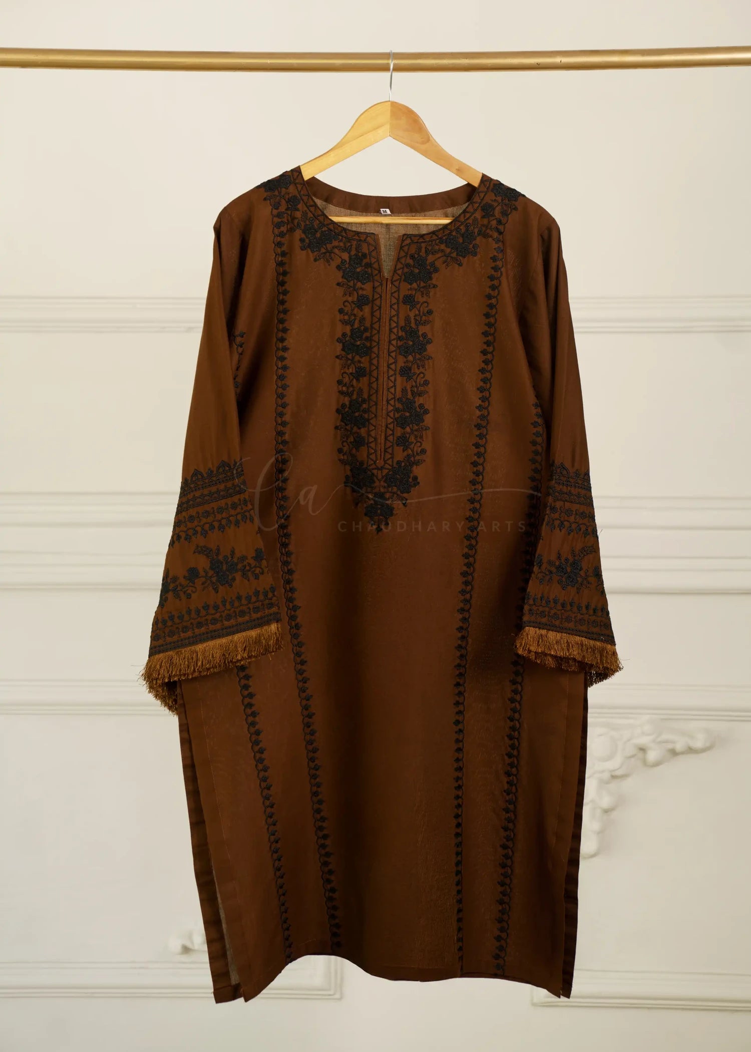 cotton Kurta Set in Hazelwood brown