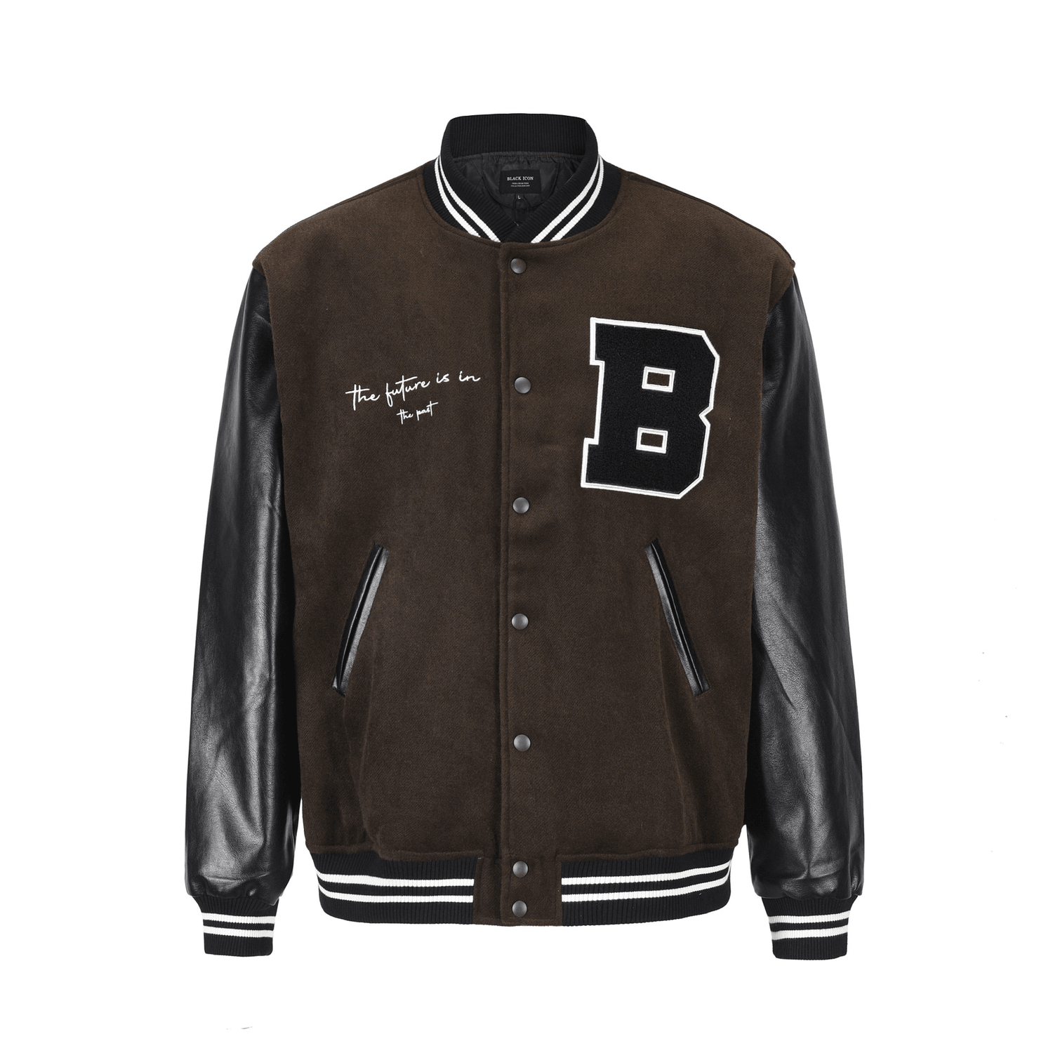 Letter Embroidery Baseball Uniform Street Hip-Hop Woolen Jacket