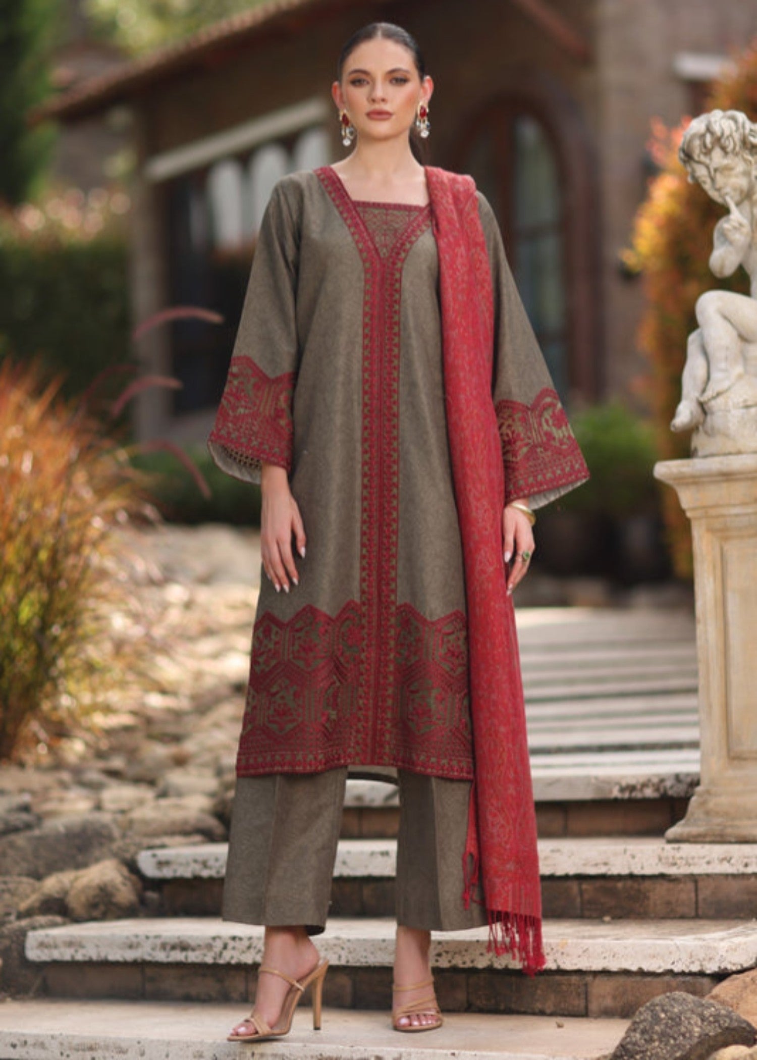 silk Kurta Set in Jet black