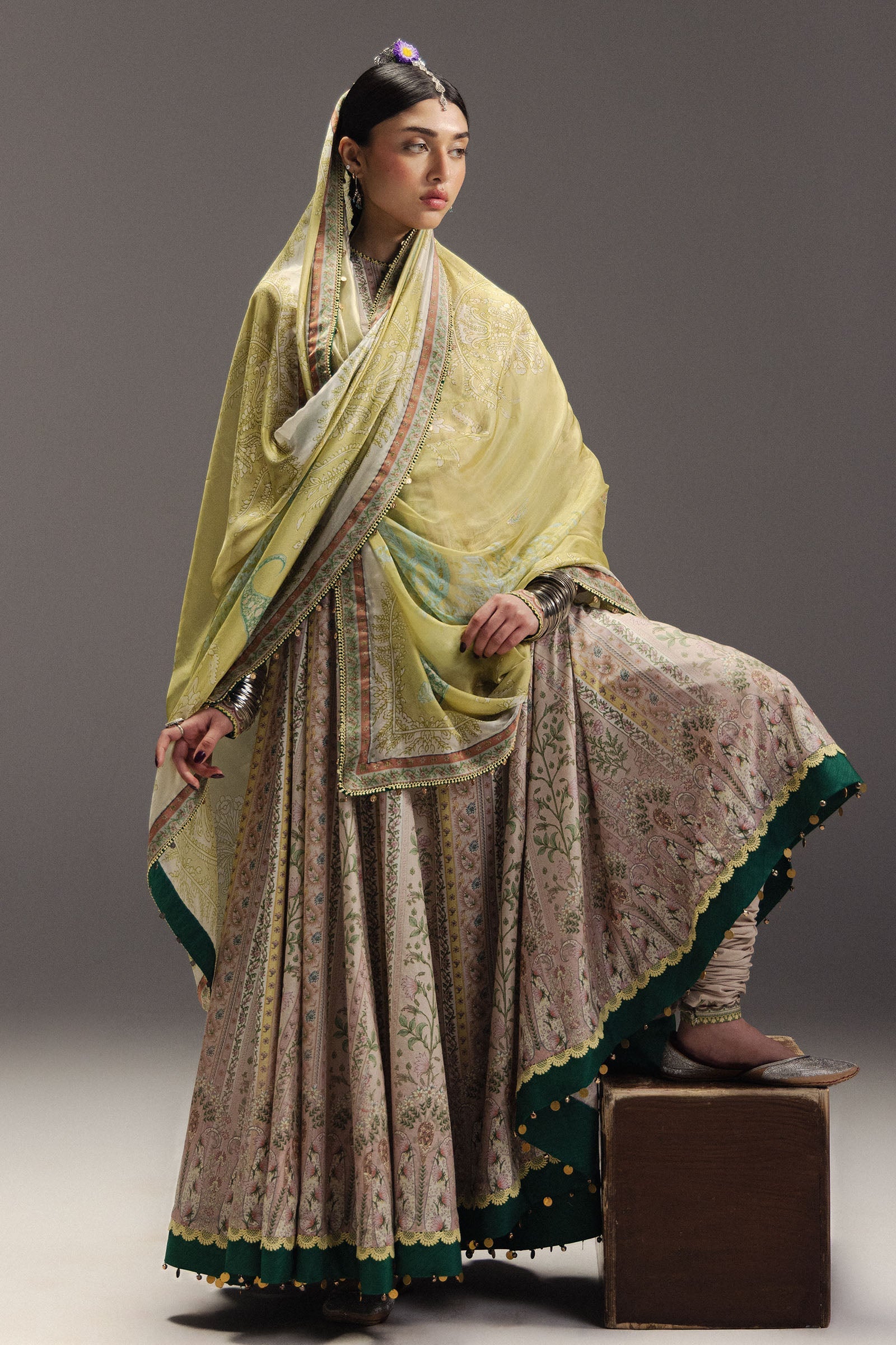 Anarkali Festive Luxury Lawn – Hoorain-D8