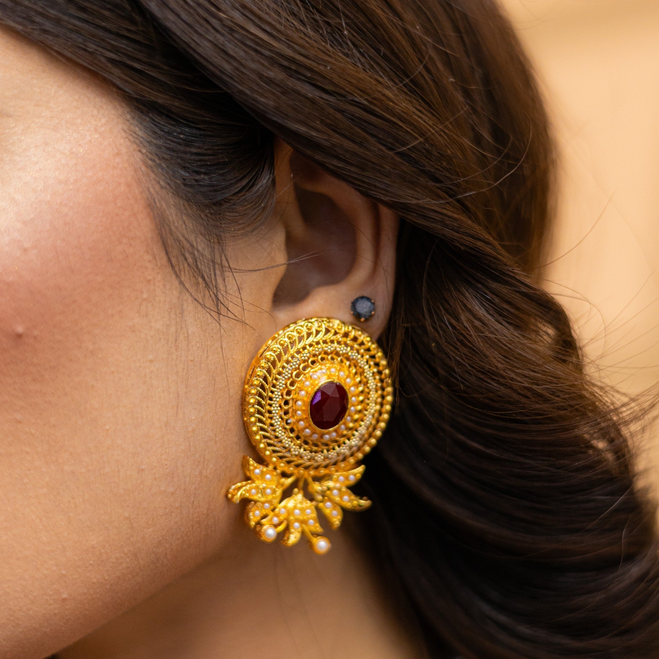 Jewelry Set in Maroon Color by - Trendy Women Jewelry Set CQL5680