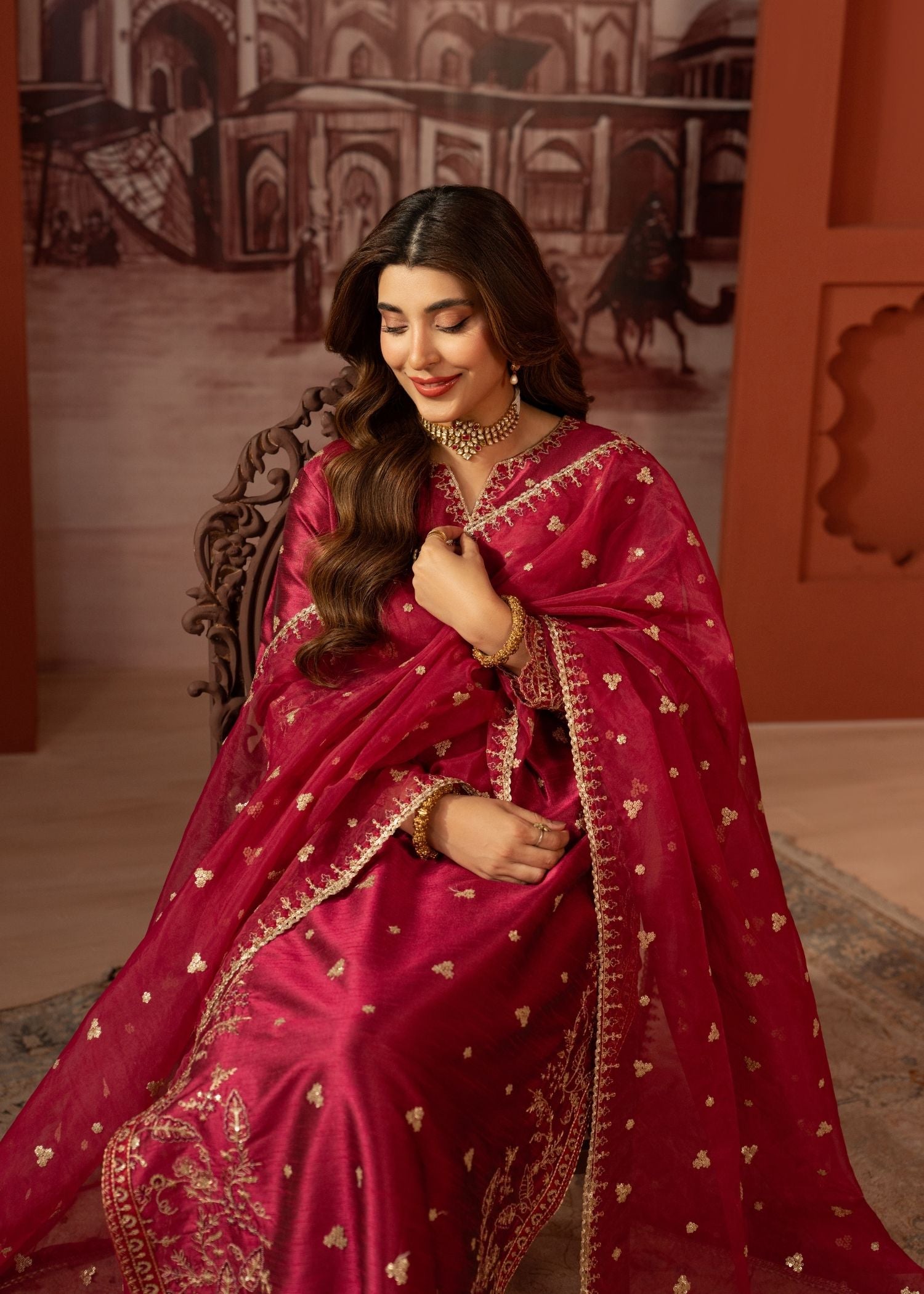 raw silk Kurta Set in Baby pink
