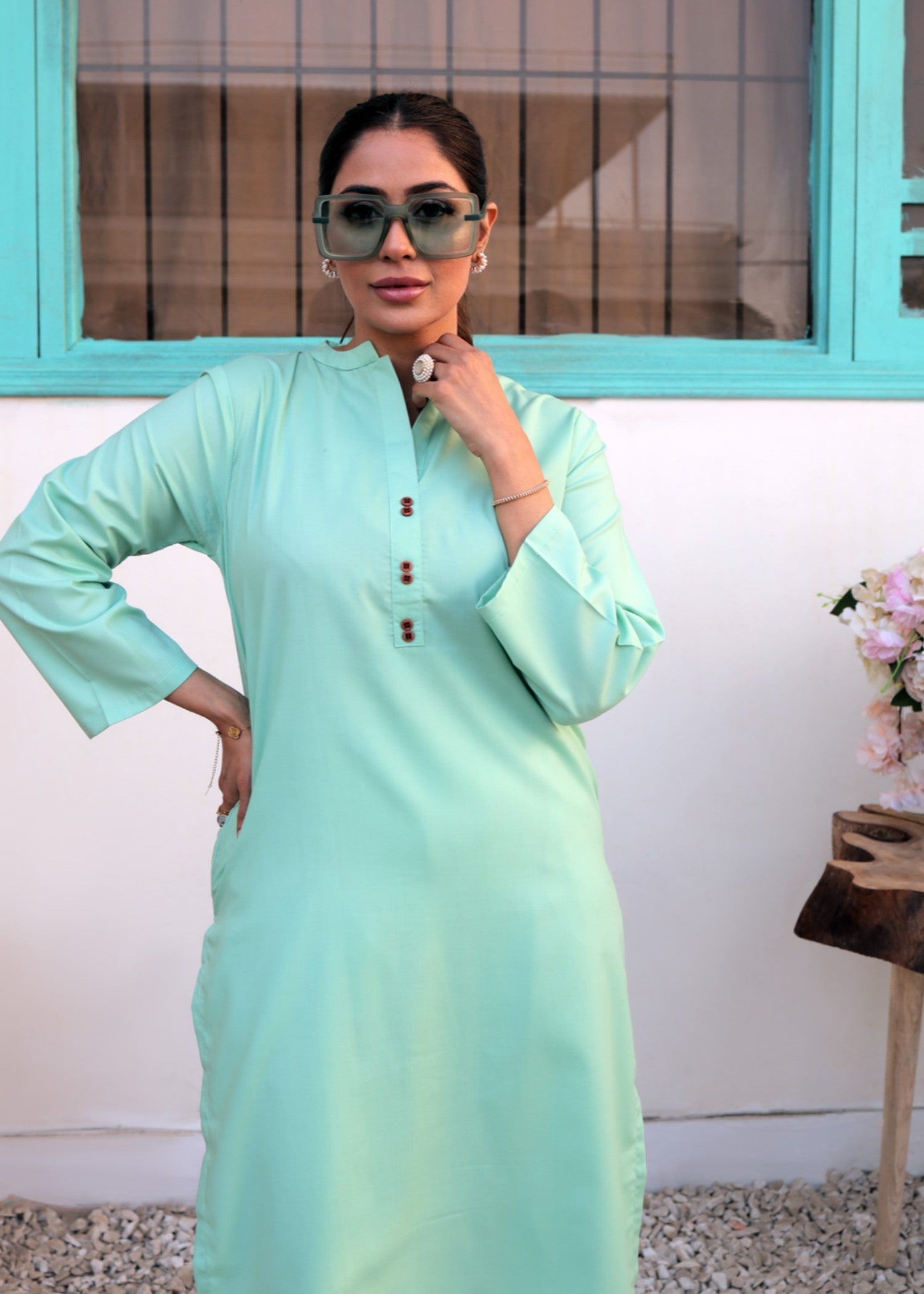 wash & wear Co Ord Sets in Sea green