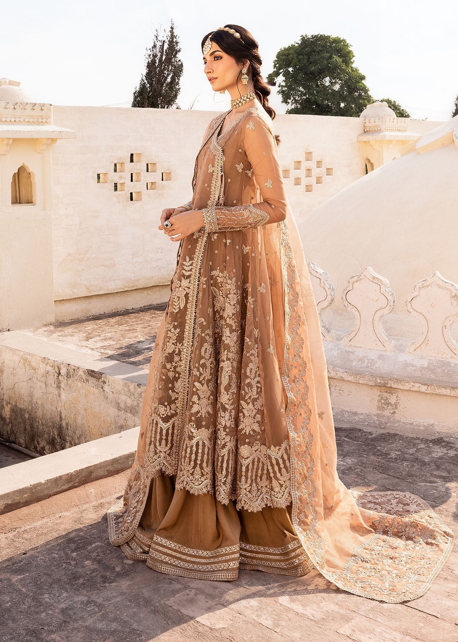 organza Angrakha in Champagne