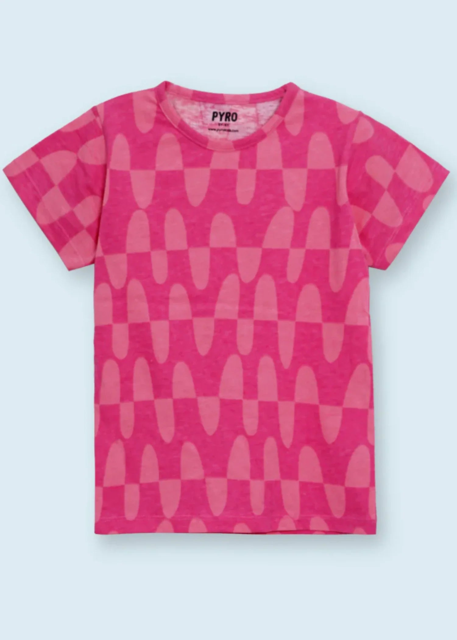 cotton jersey T Shirt in Deep pink