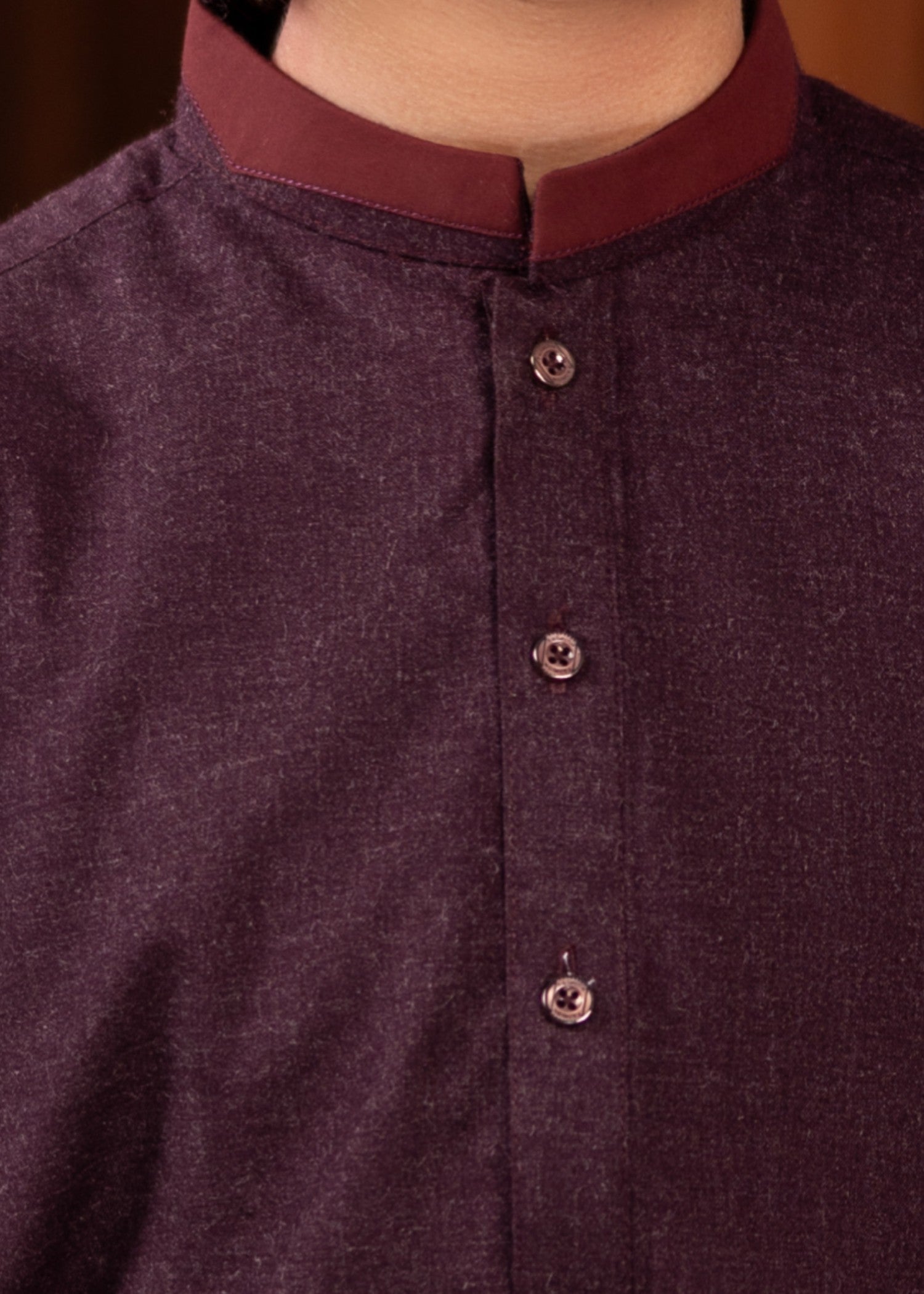 wool Kurta Set in Purple
