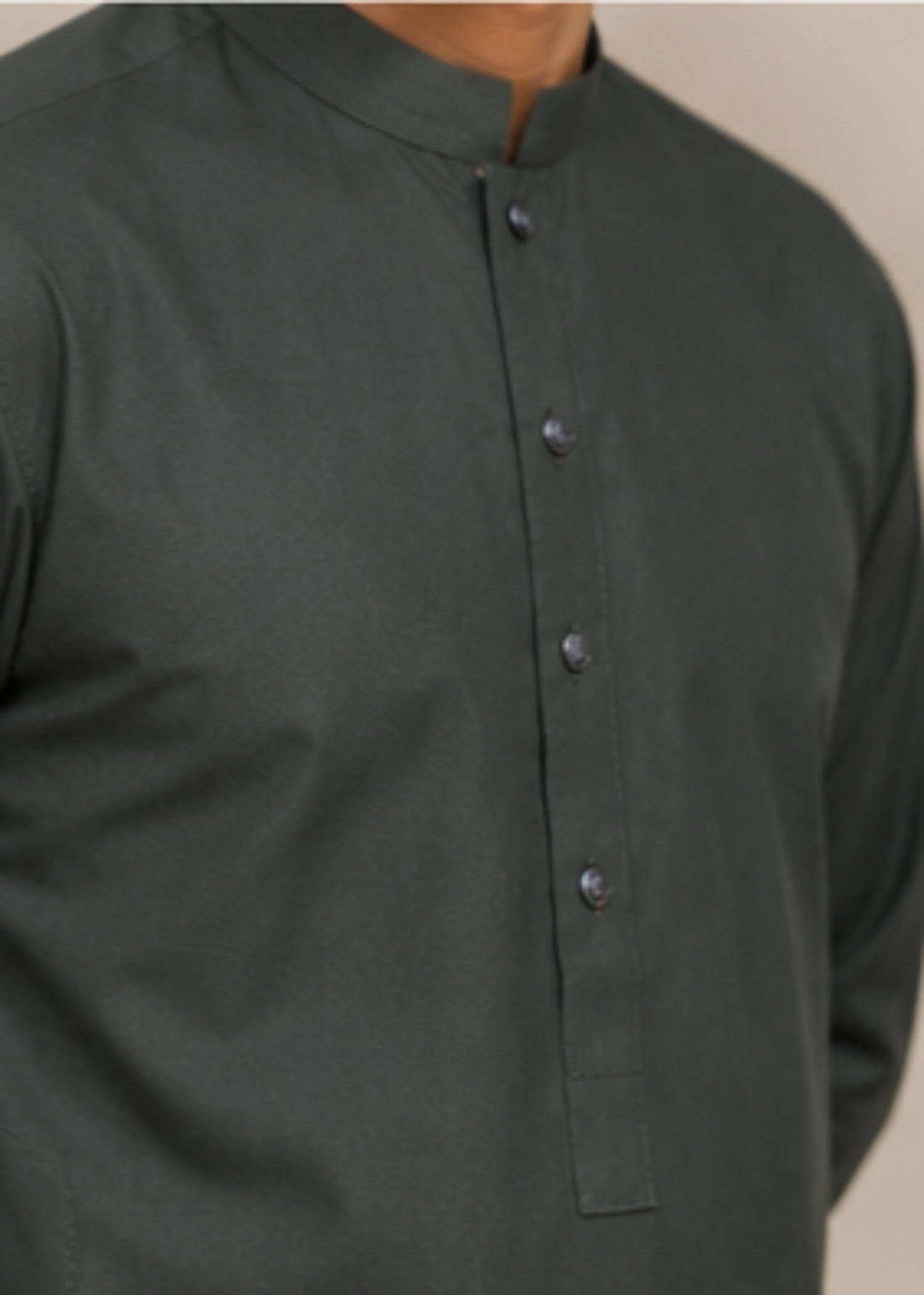 wash & wear Shalwar Kameez in Dark green