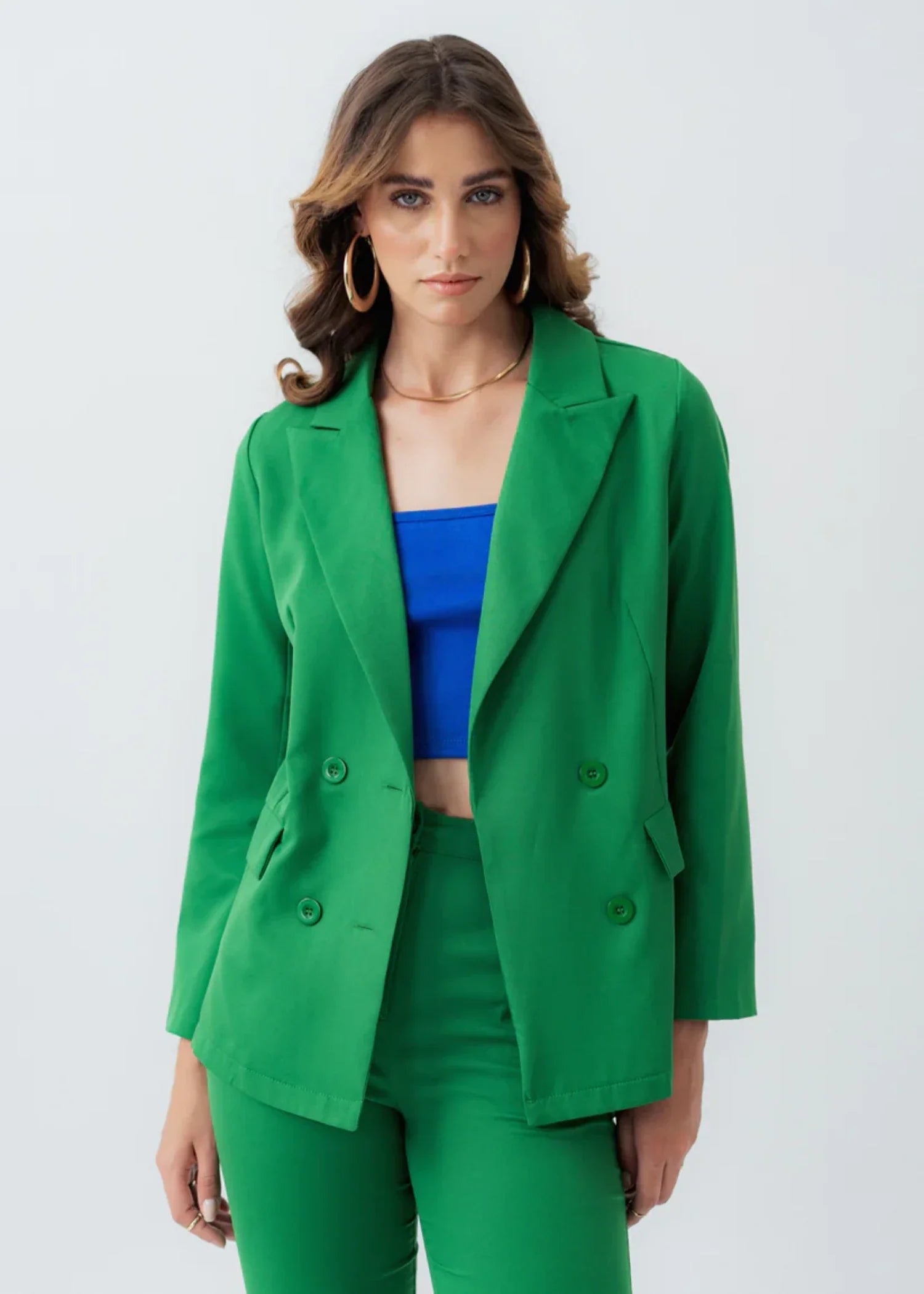 spandex Blazer in Green