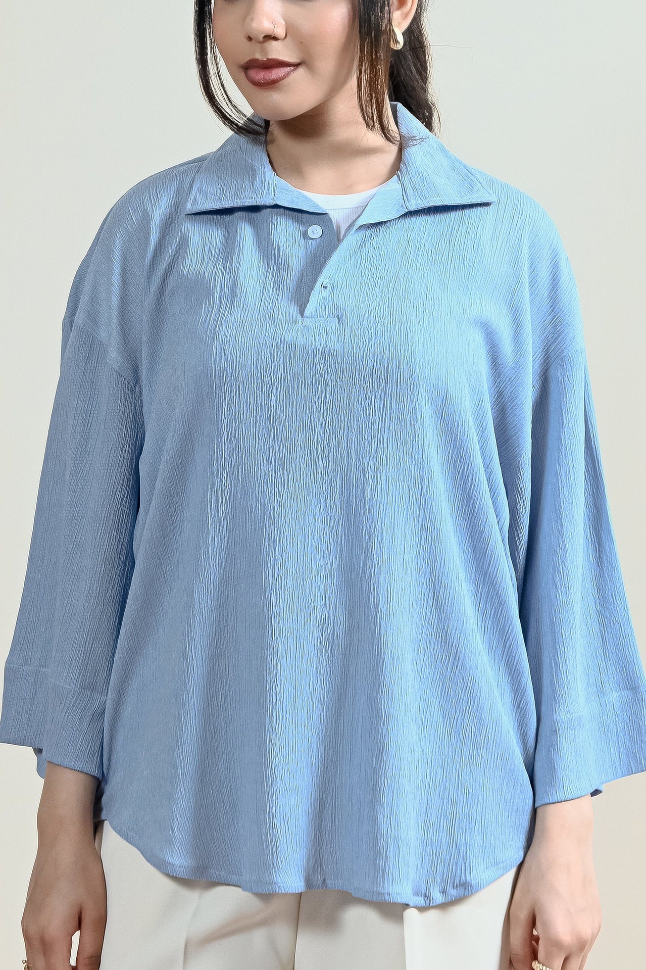jacquard Tunic in Sky blue