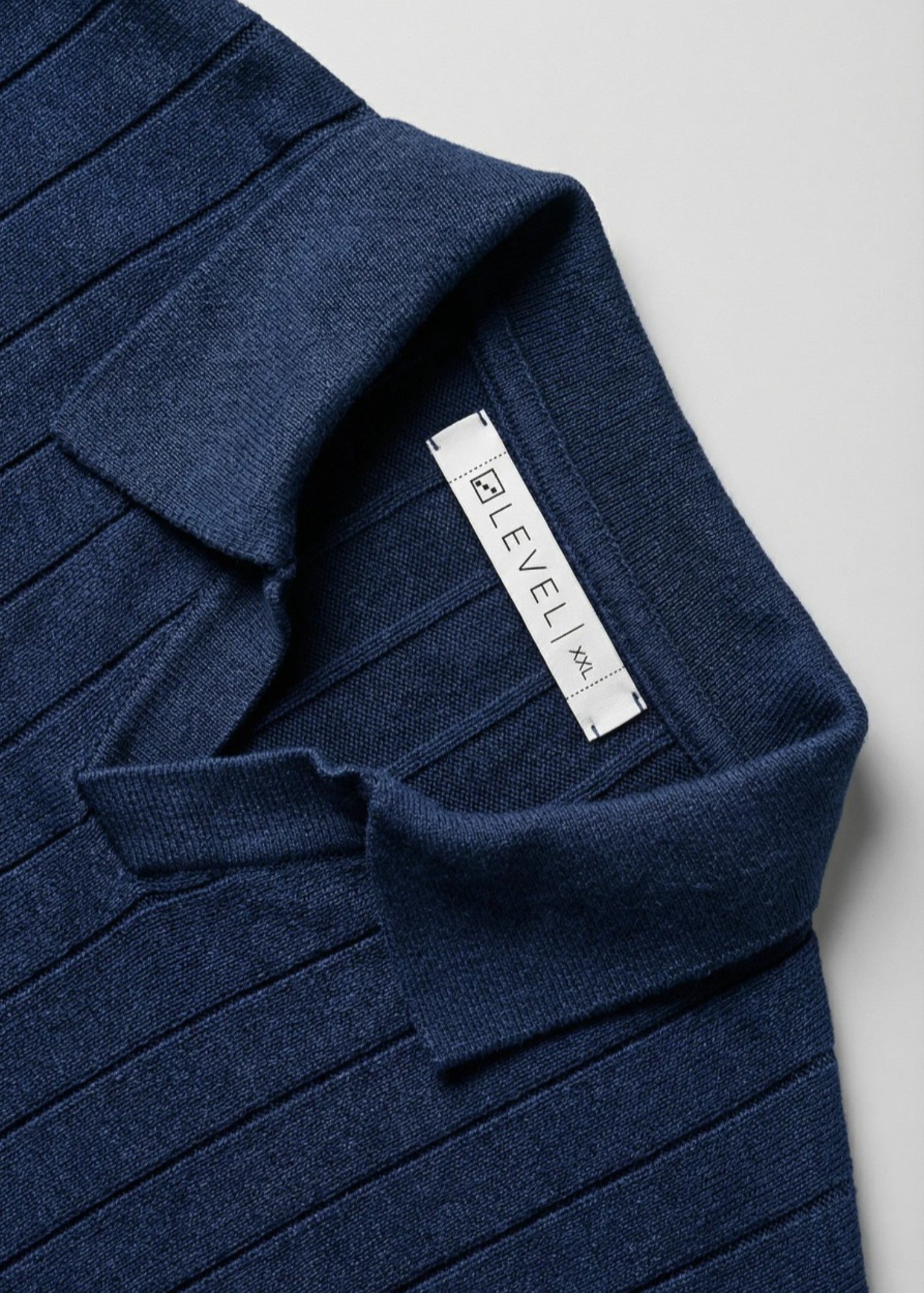 cotton jersey Polo Shirt in Navy blue by Level
