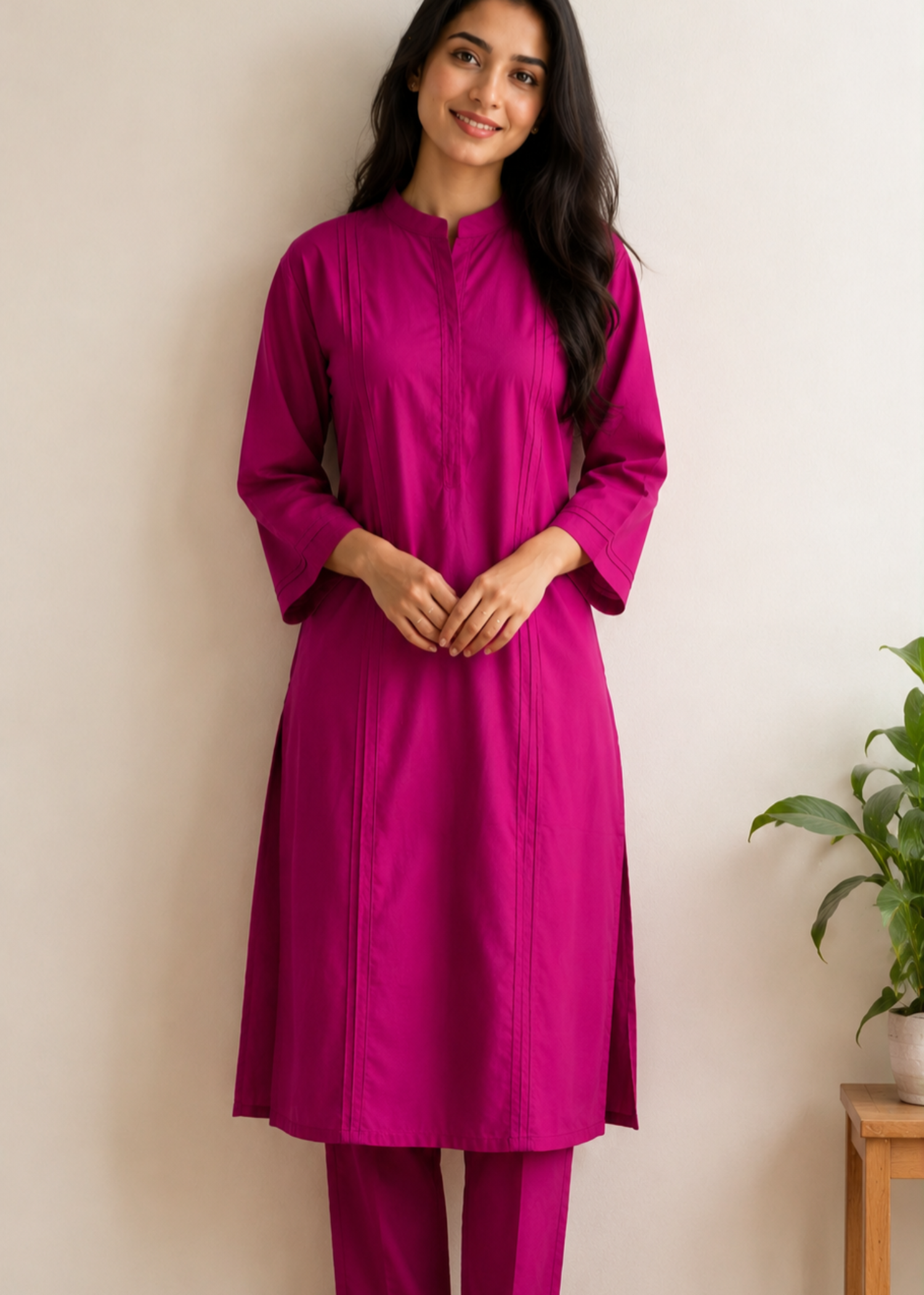 cotton Co Ord Sets in Magenta haze