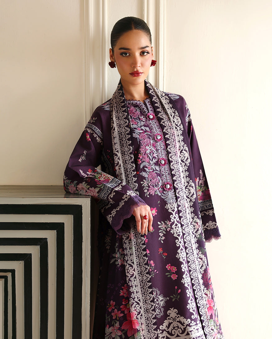 Eclat Garden Printed Lawn – Poppy bloom