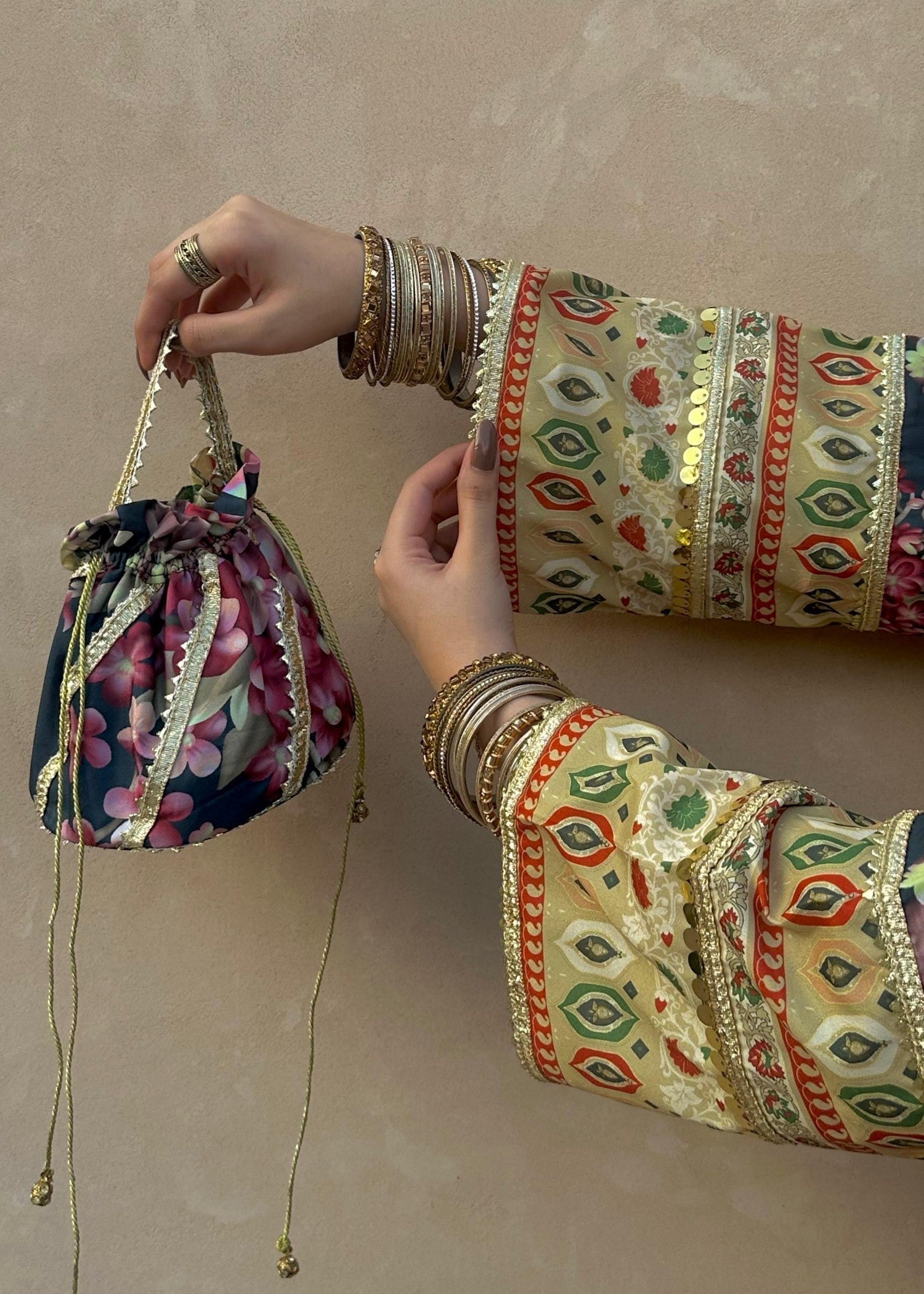silk crepe Kurti in Multi
