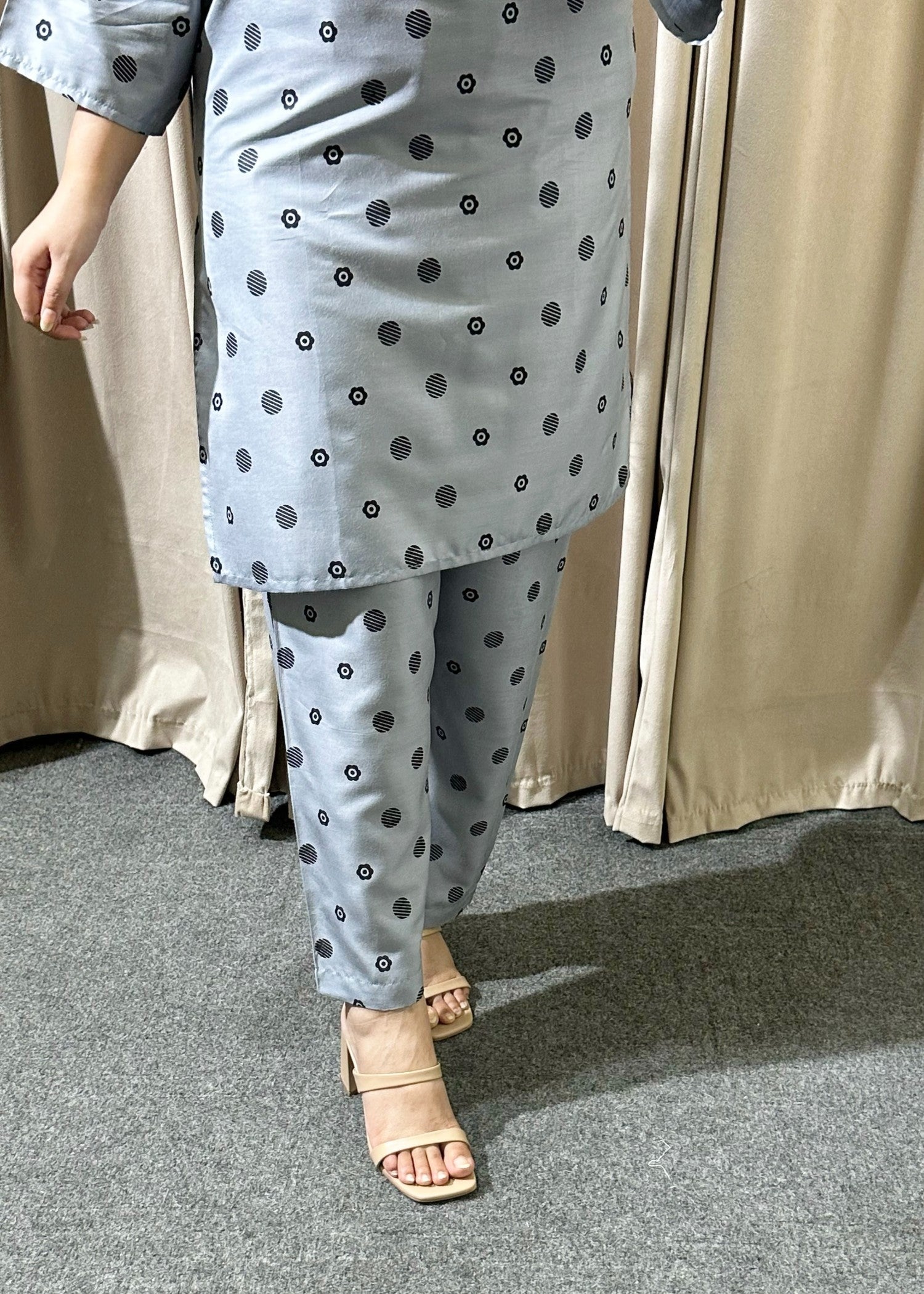 linen Co Ord Sets in Pastel grey
