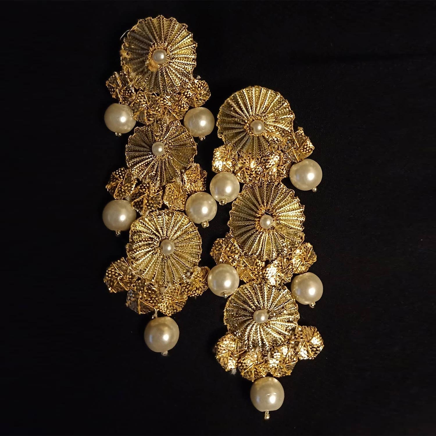 Earrings in Gold Color by - Trendy Women Earrings IBY7924