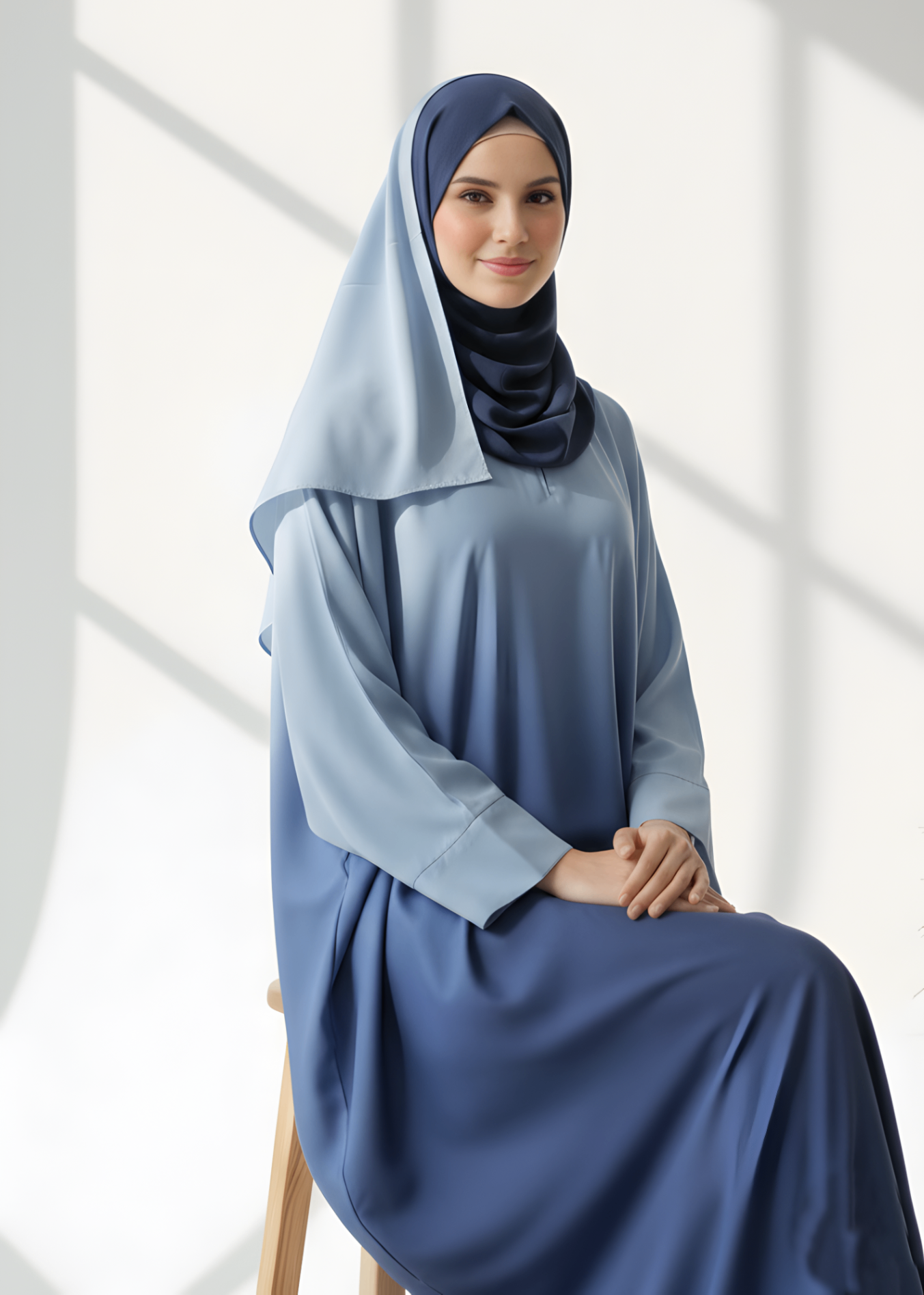 georgette Abaya in Blue