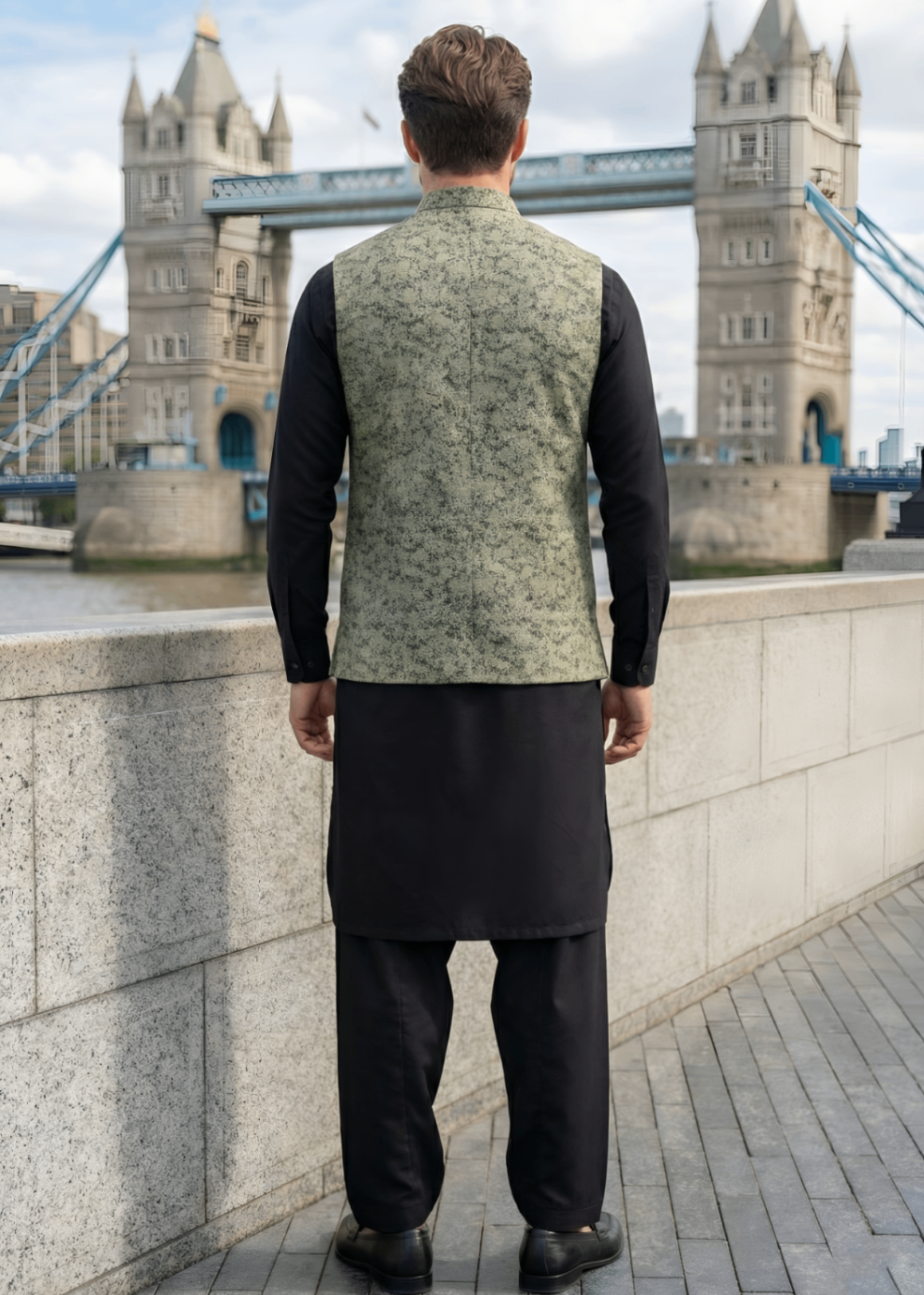 suiting Waistcoat in Tea green