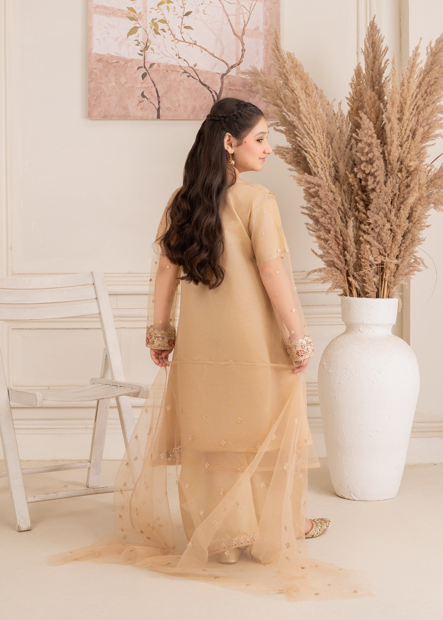 net Angrakha in Beige