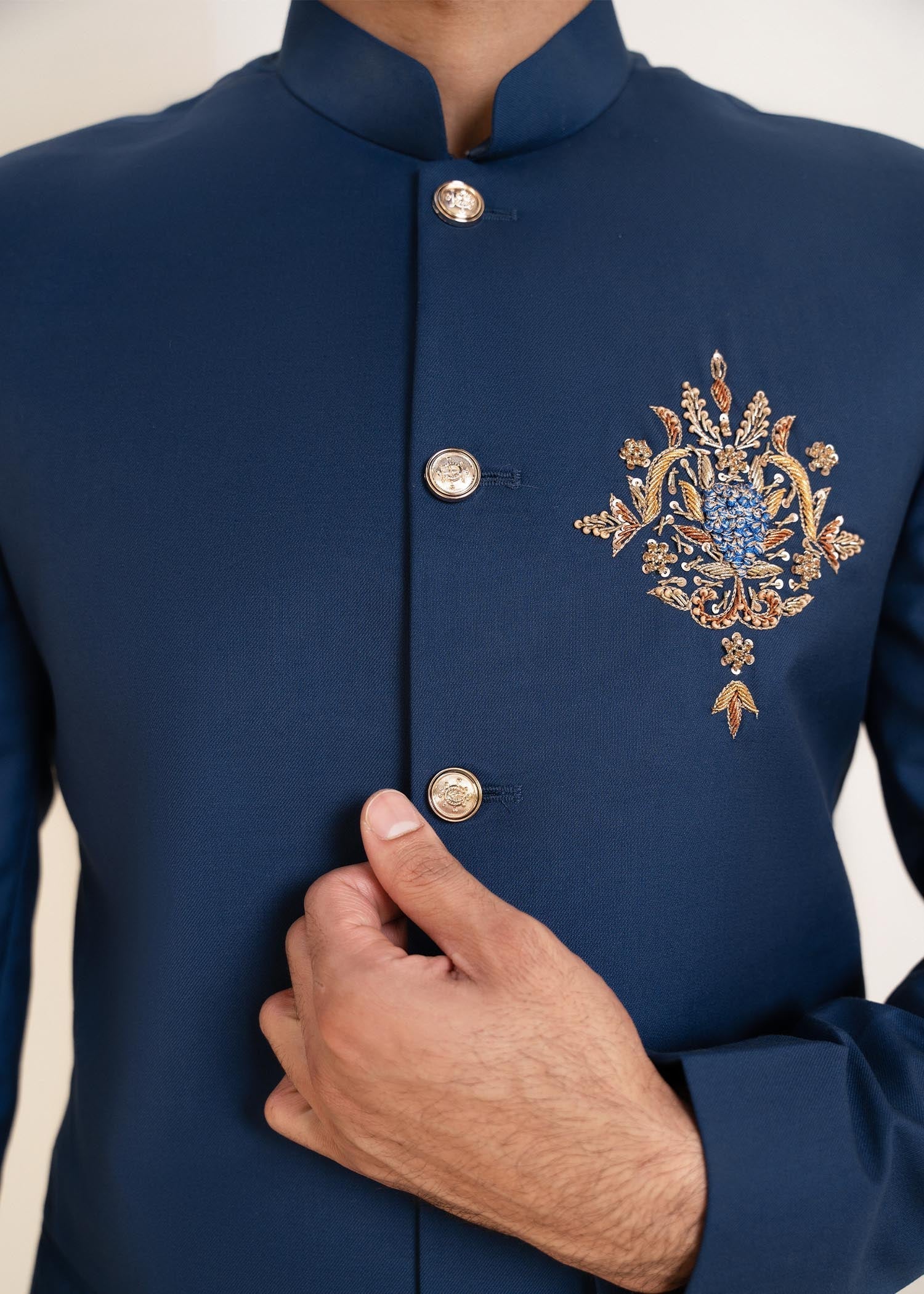 tropical Prince Coat in Royal blue