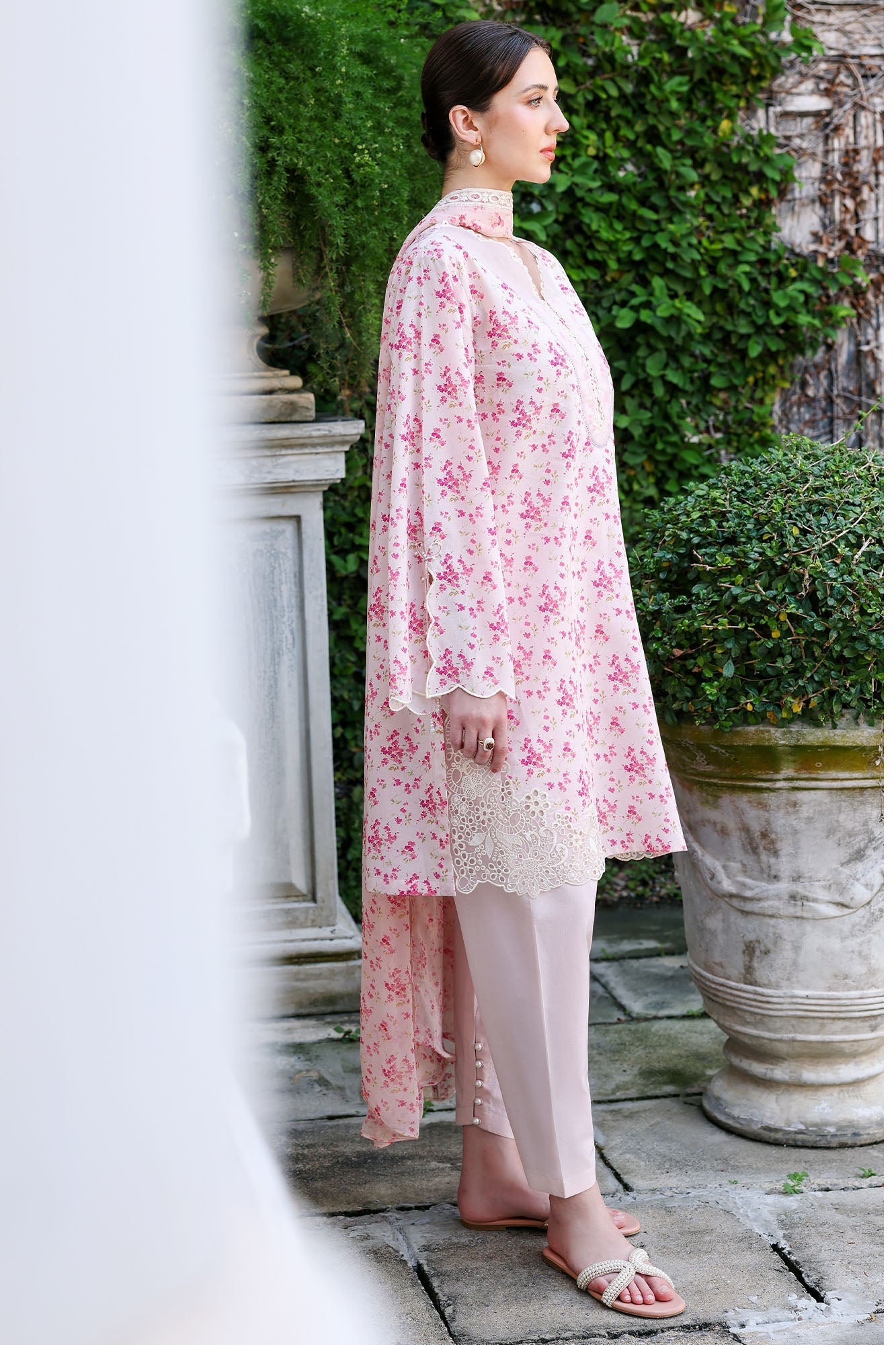 Eid Lawn Edit – Peach Sprinkle