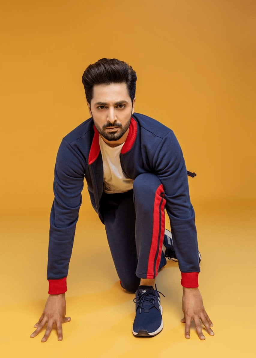 single jersey knit Tracksuit in Navy blue