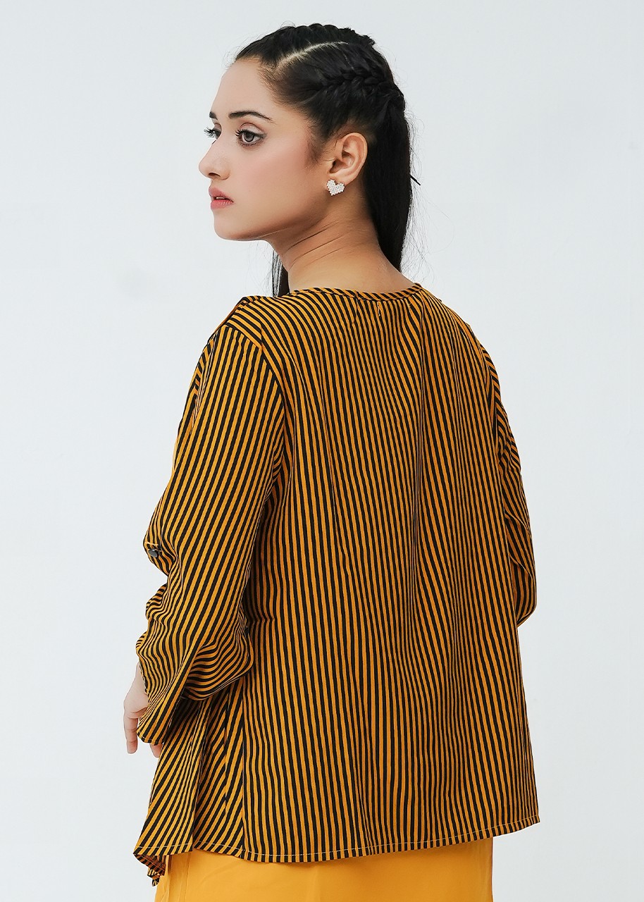 viscose Cardigan in Mustard