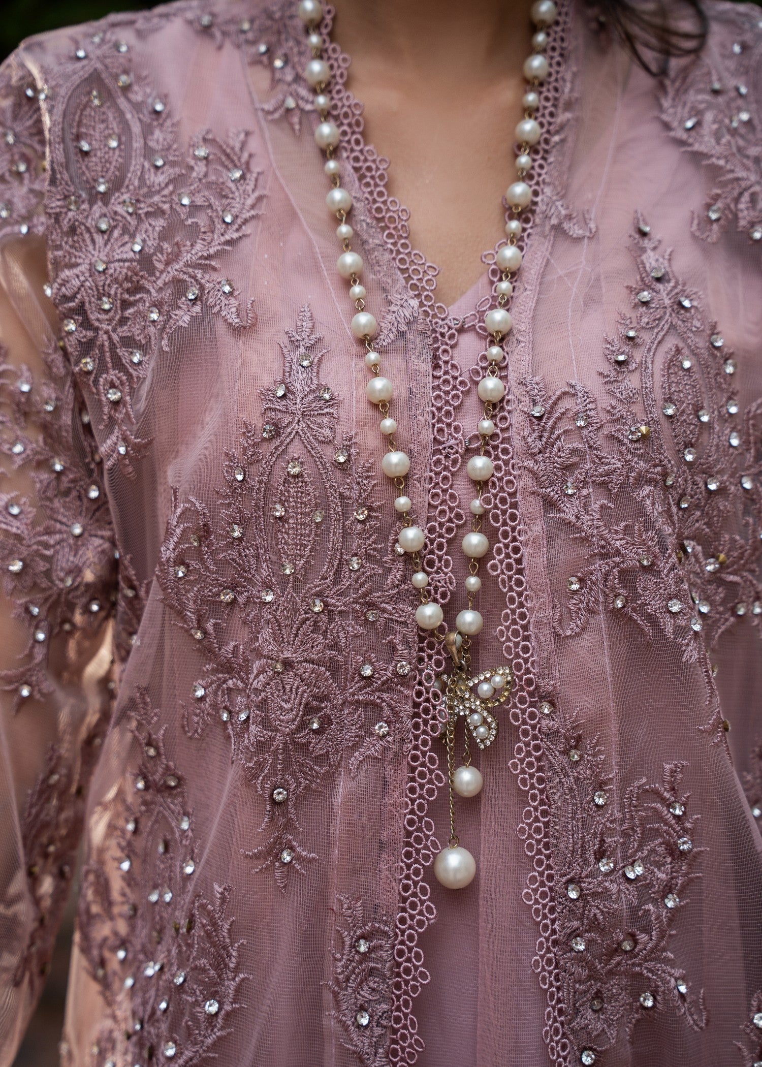 net Gown in Lilac