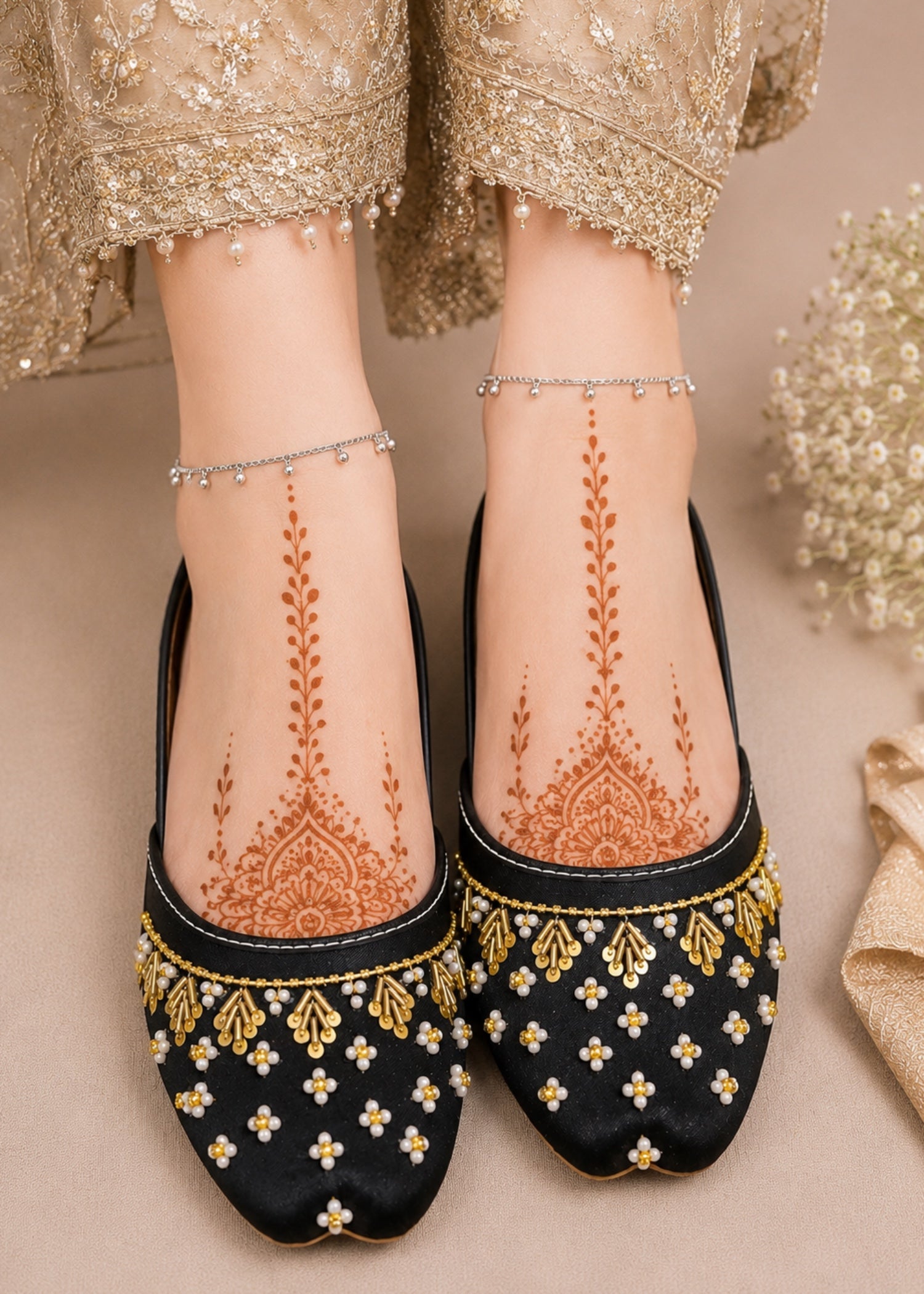 Khussa in Black by - High Quality Women Khussa RWI4977
