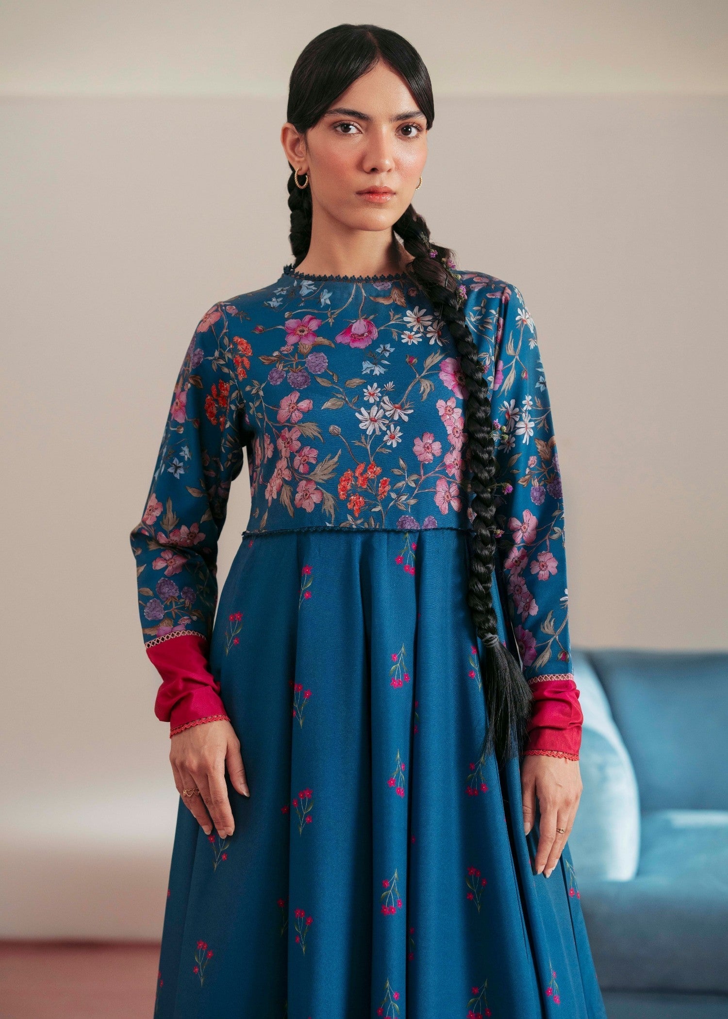 poly lawn Maxi in Teal
