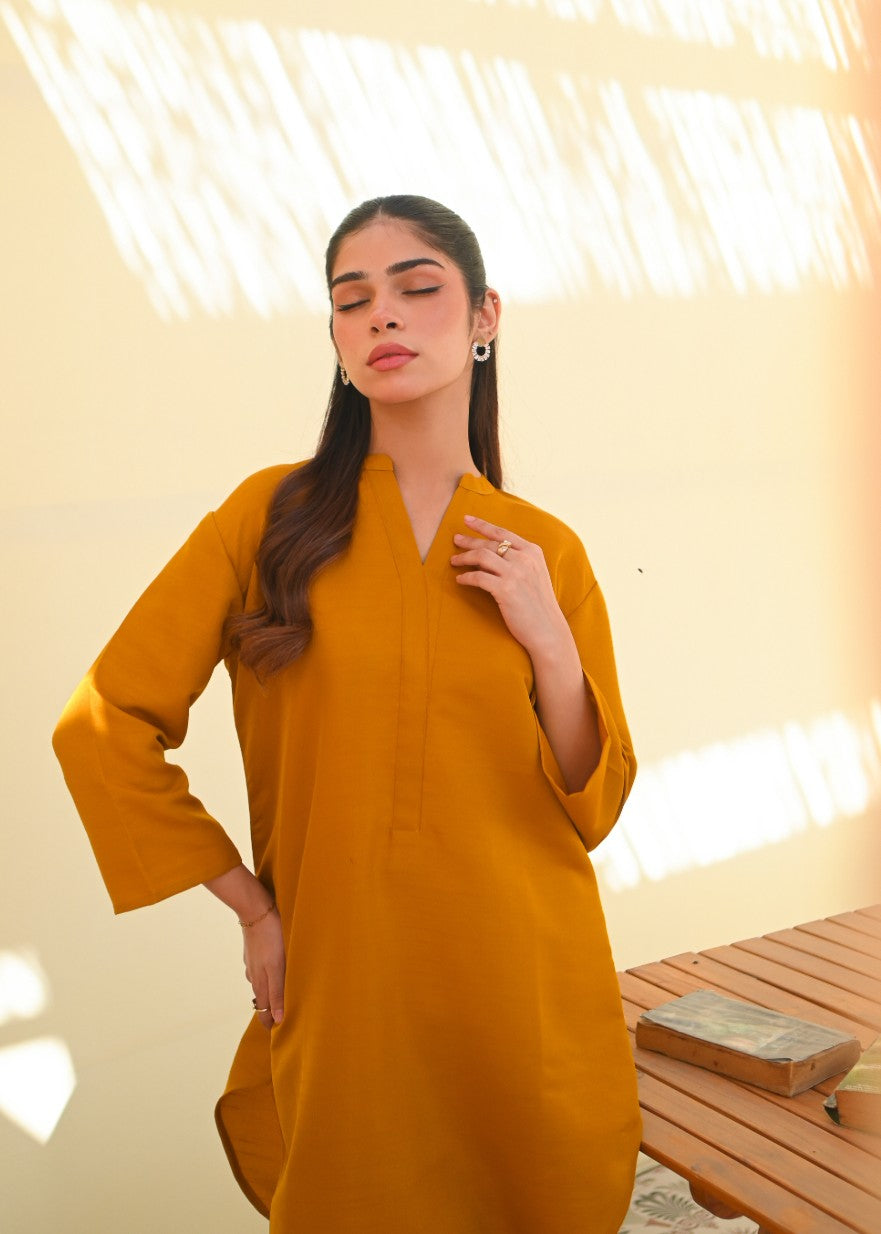 indian raw silk Co Ord Sets in Mustard
