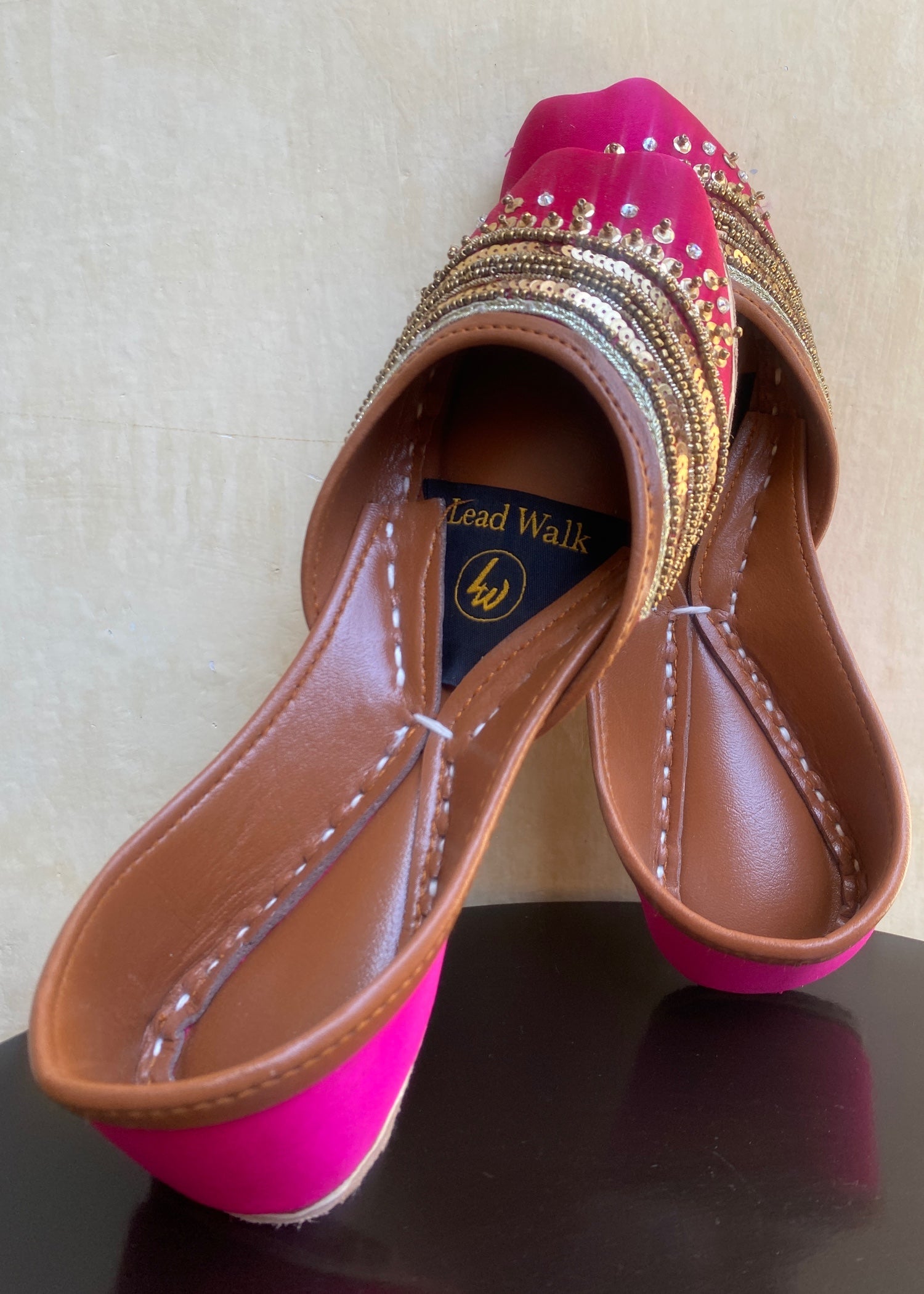 Khussa in Hot pink by - High Quality Women Khussa PAP1133