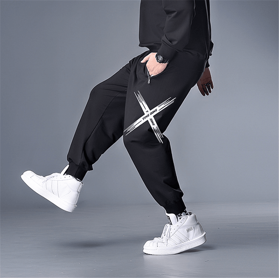 Loose plus Size Sweatpants Men'S plus Fat plus Trousers Stretch Fat People Trend