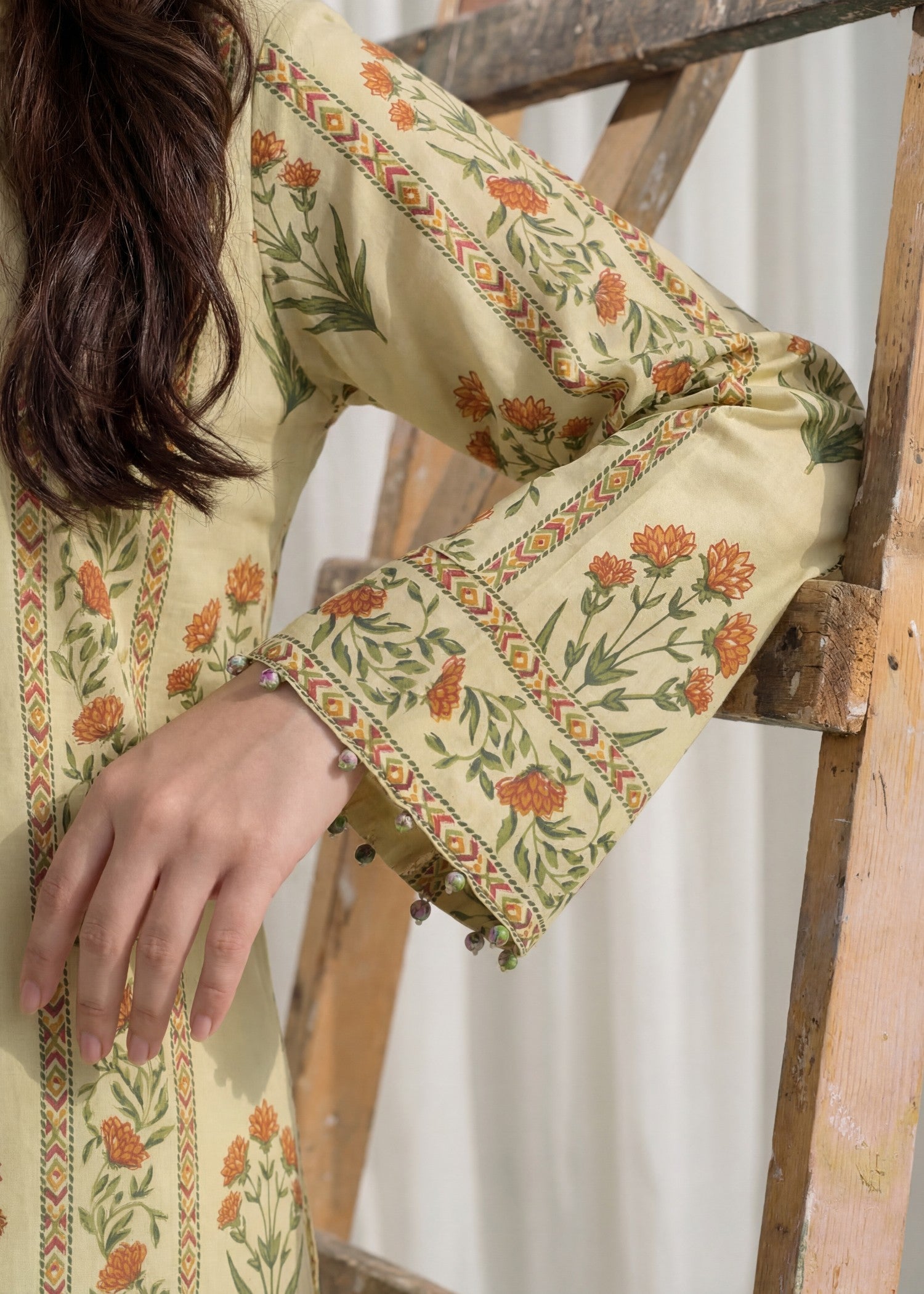 cotton Co Ord Sets in Lemon chiffon