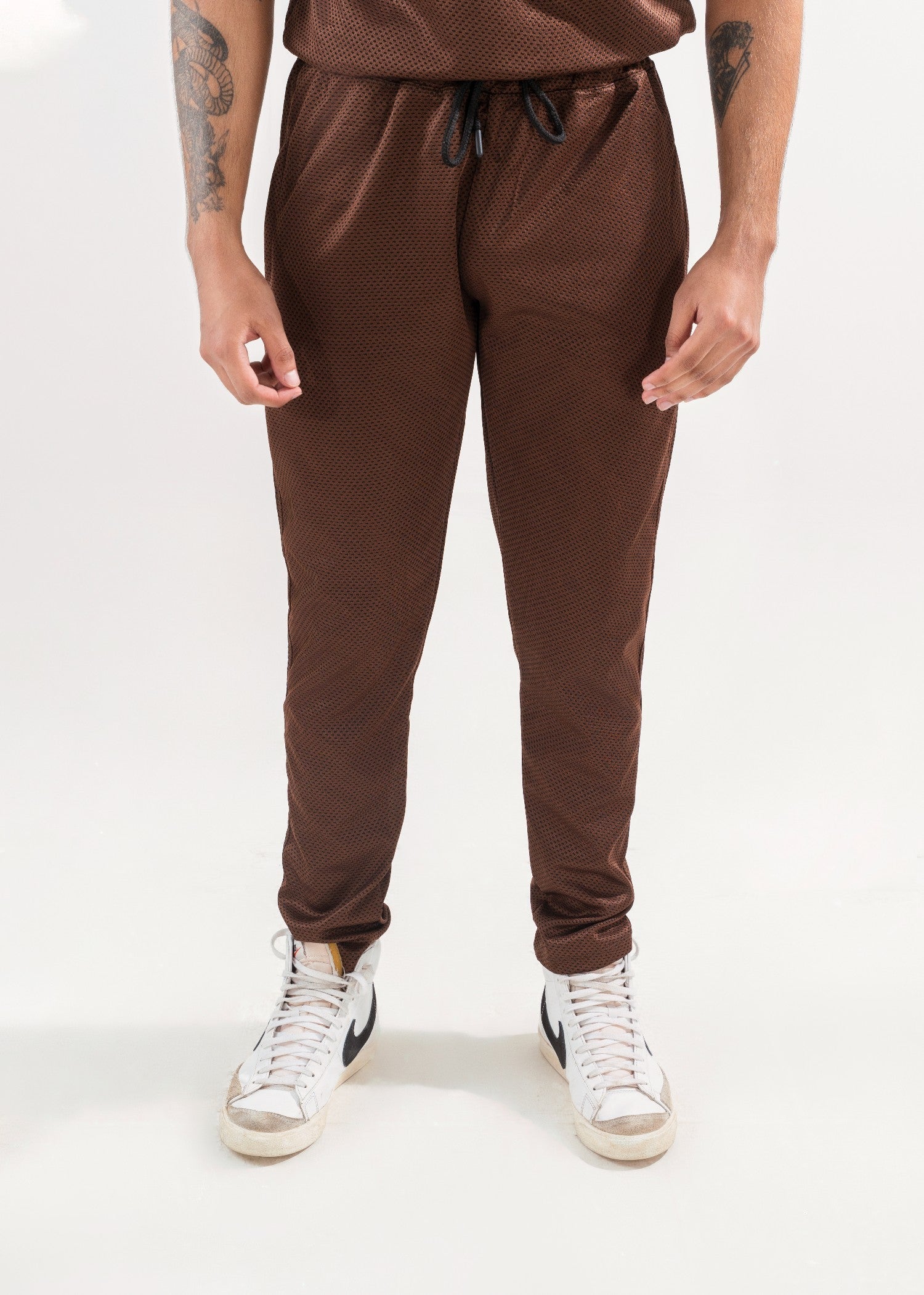 polyester Tracksuit in Dark brown