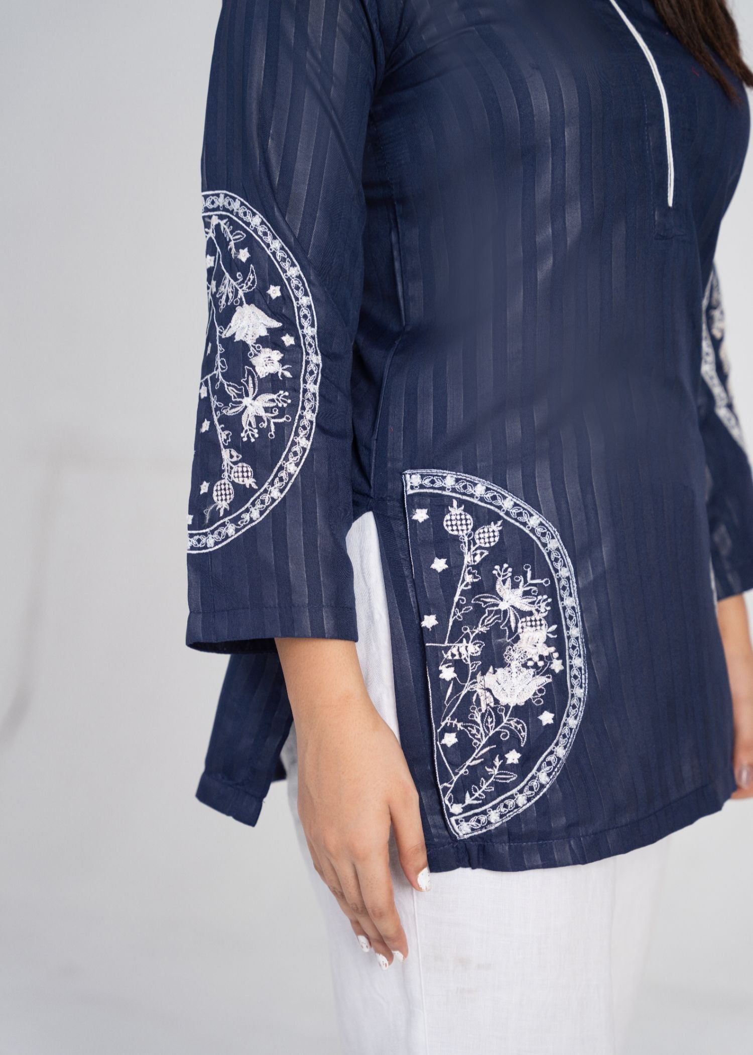 cotton Kurti in Navy blue