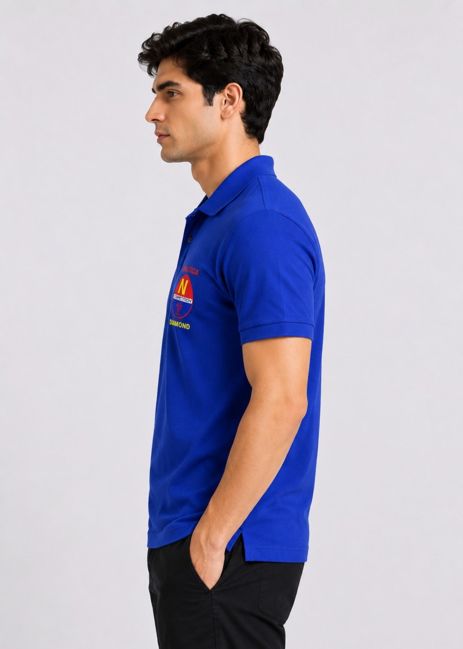 cotton jersey Polo Shirt in Blue