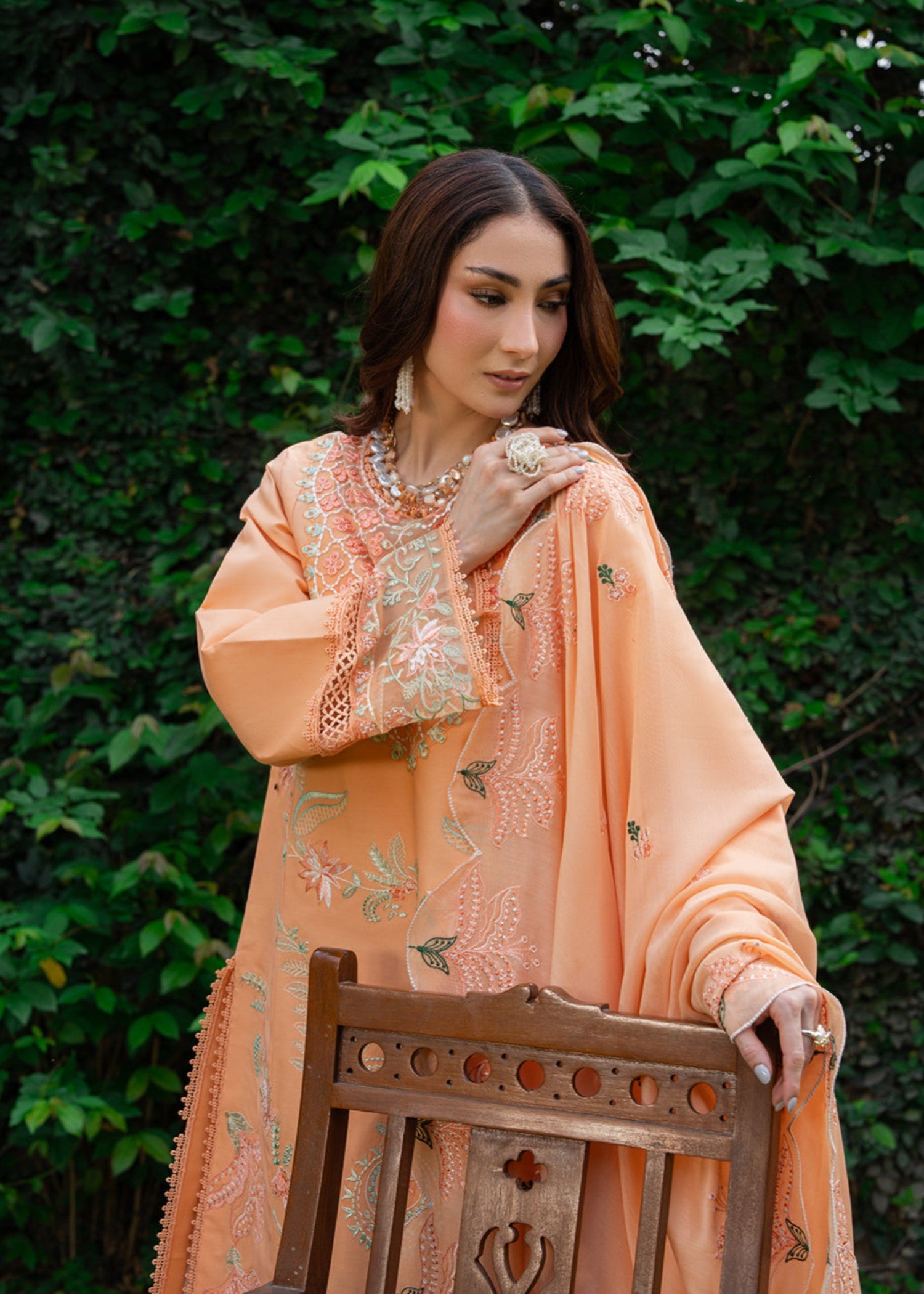 lawn Unstitched in Goldfish orange