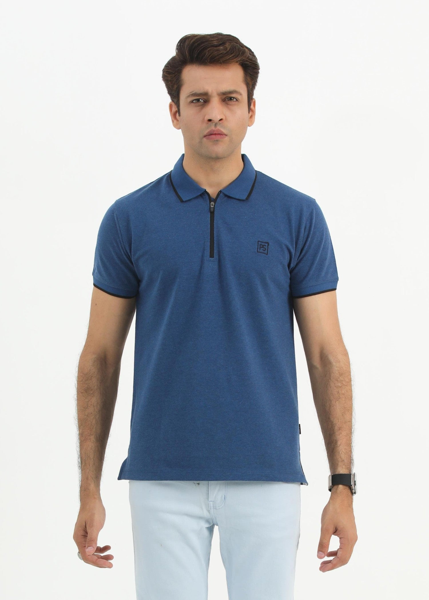 porque/pique Polo Shirt in Blue