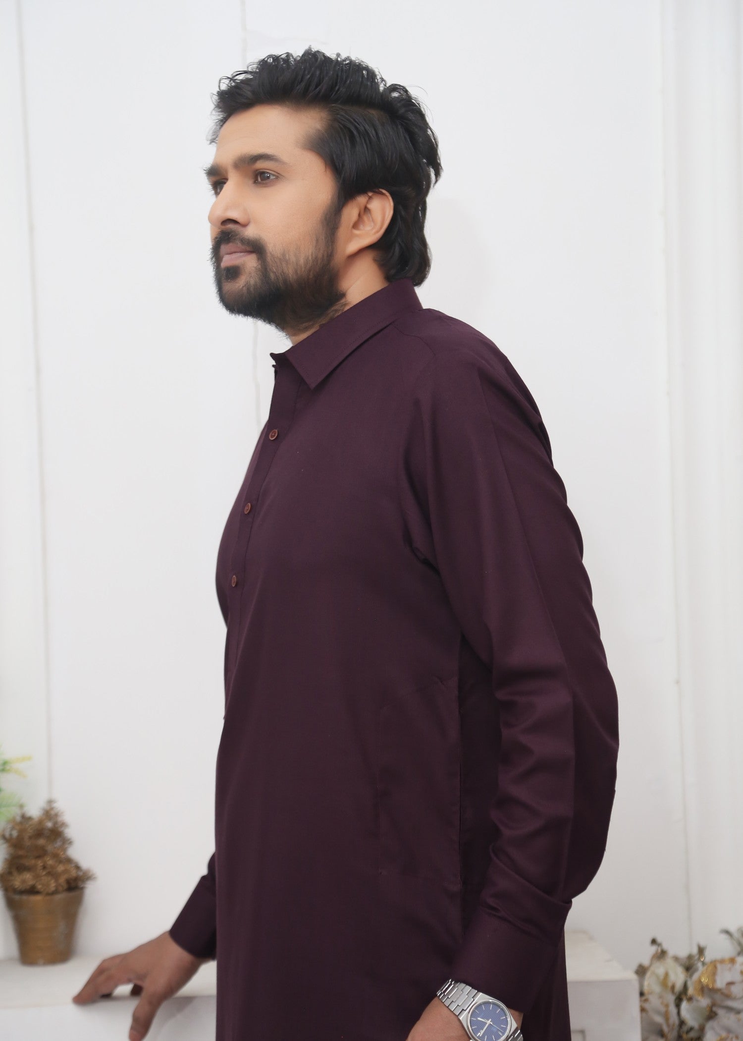 wash & wear Shalwar Kameez in Deep purple