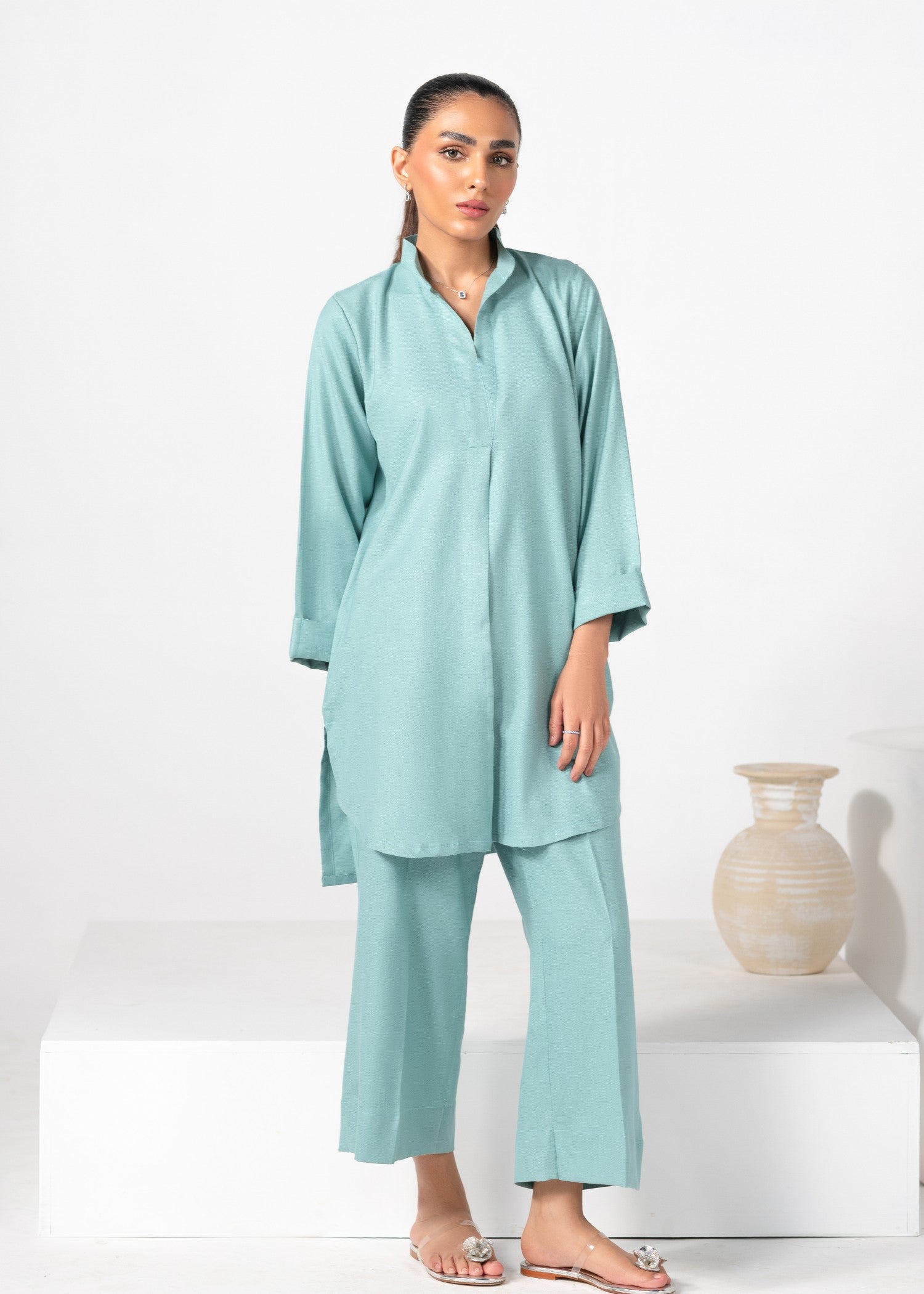 karandi Co ord Sets in Light blue