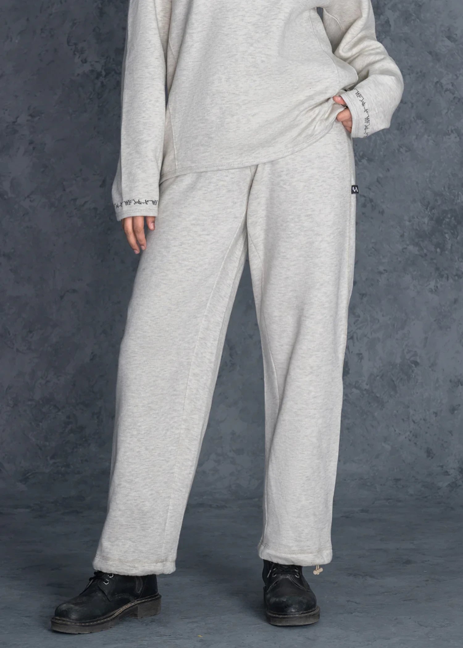 fleece Trousers in Off-white