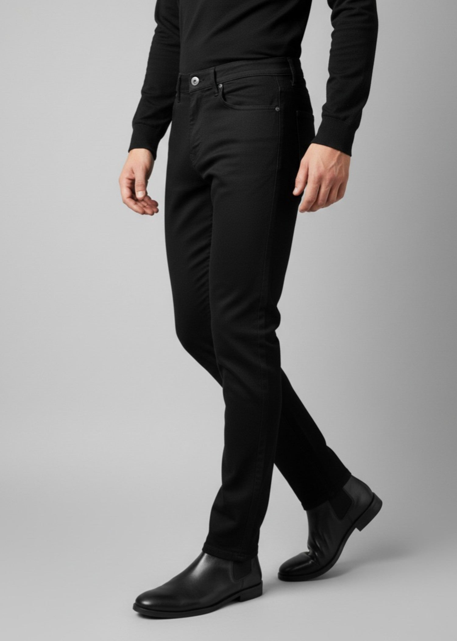 polycotton Jeans in Black