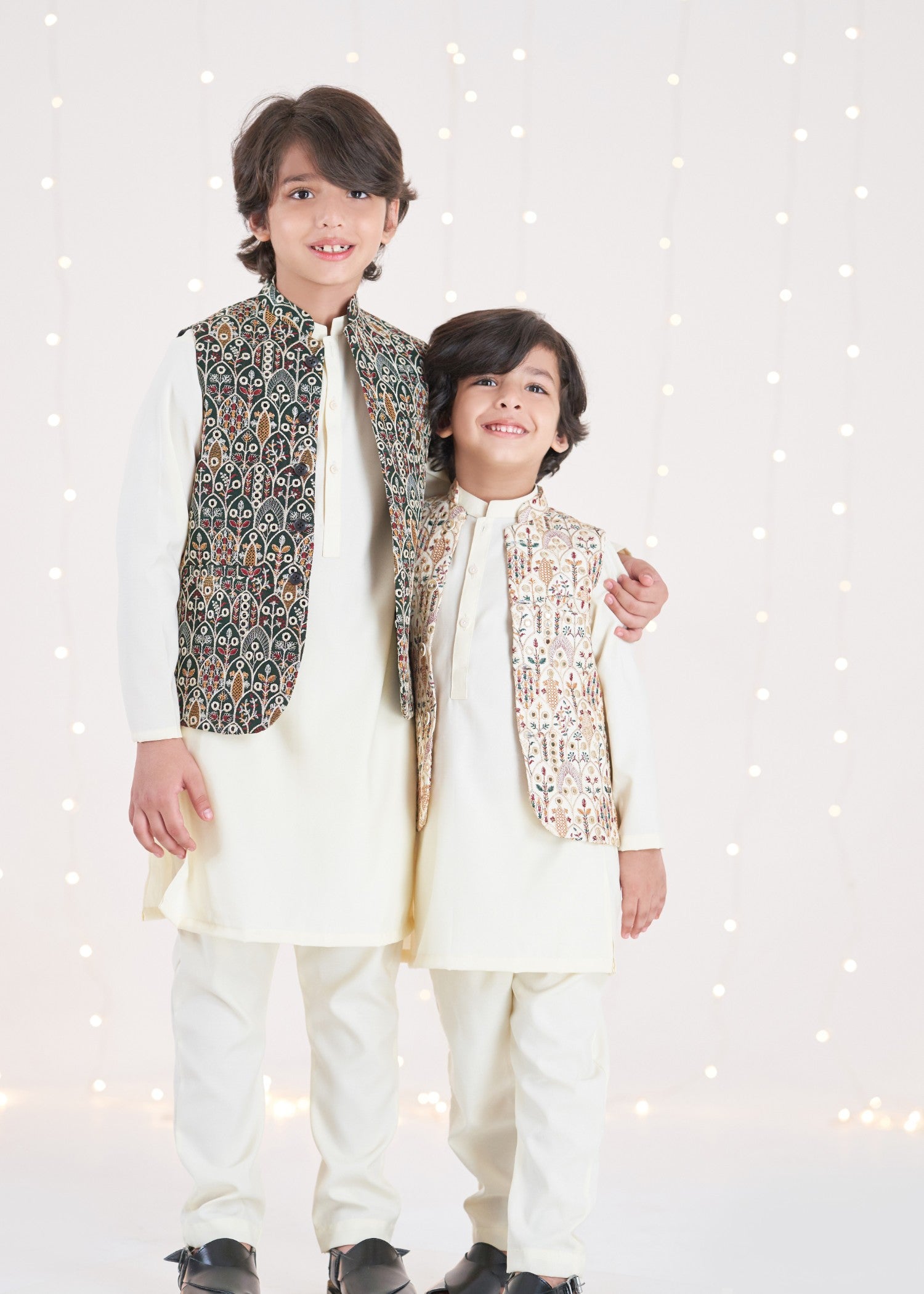 raw silk Waistcoat in Multi